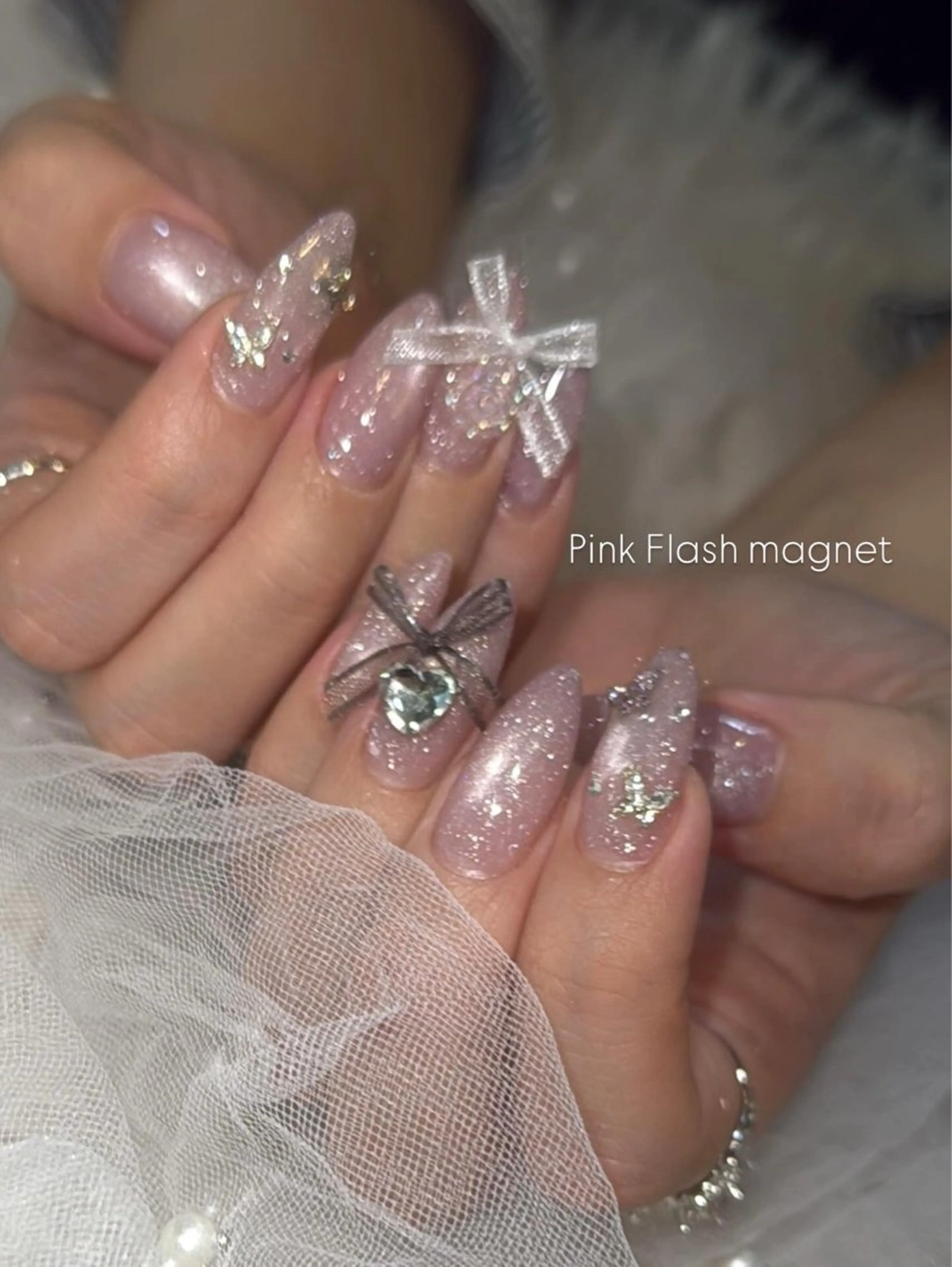 ネイル フラッシュネイル フラッシュマグ フットネイル フレンチネイル 韓国ネイル ハンドネイル SAKU  nail[サクネイル]所属・SAKU nail 作島茜のネイルデザイン