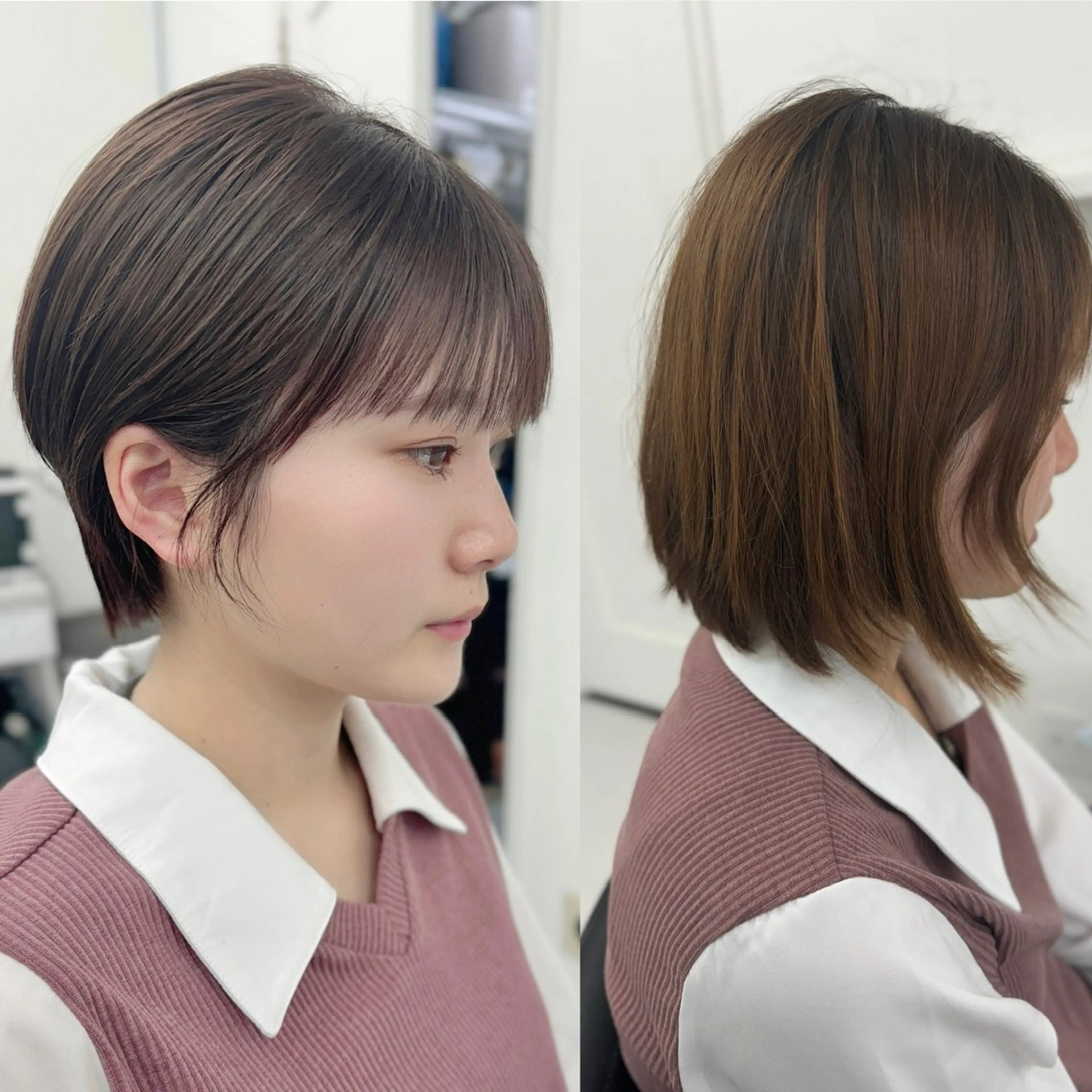 ショート カラー ショートボブ ボブ 似合わせカット ショートヘア カット ヘアカラー トリートメント 服部　翔太/ 似合わせカットカラーのヘアスタイル