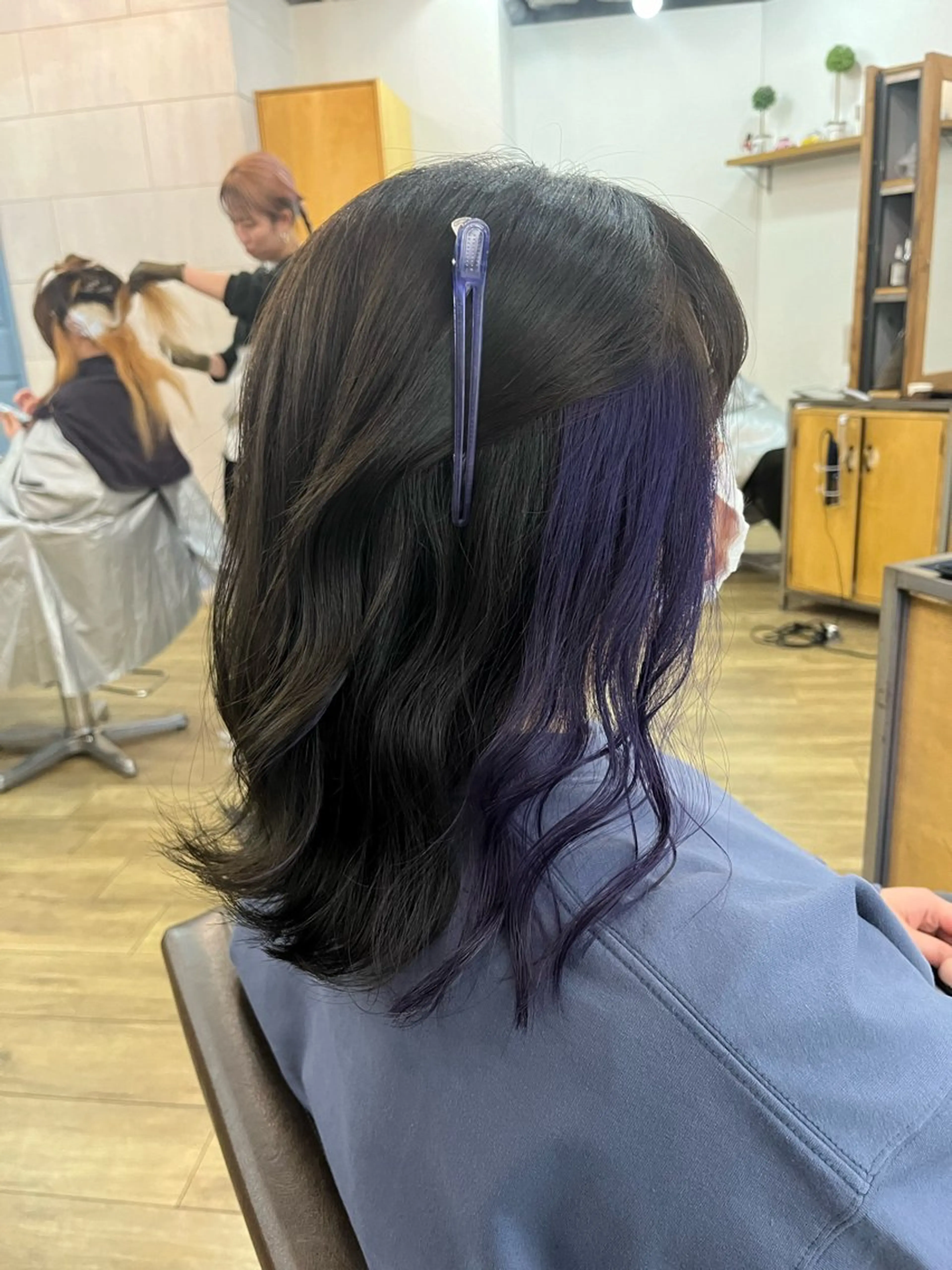 セミロング カラー パープルカラー カット ヘアカラー トリートメント 似合わせ/ブリーチ/ 髪質改善/ミクෆ‪のヘアスタイル