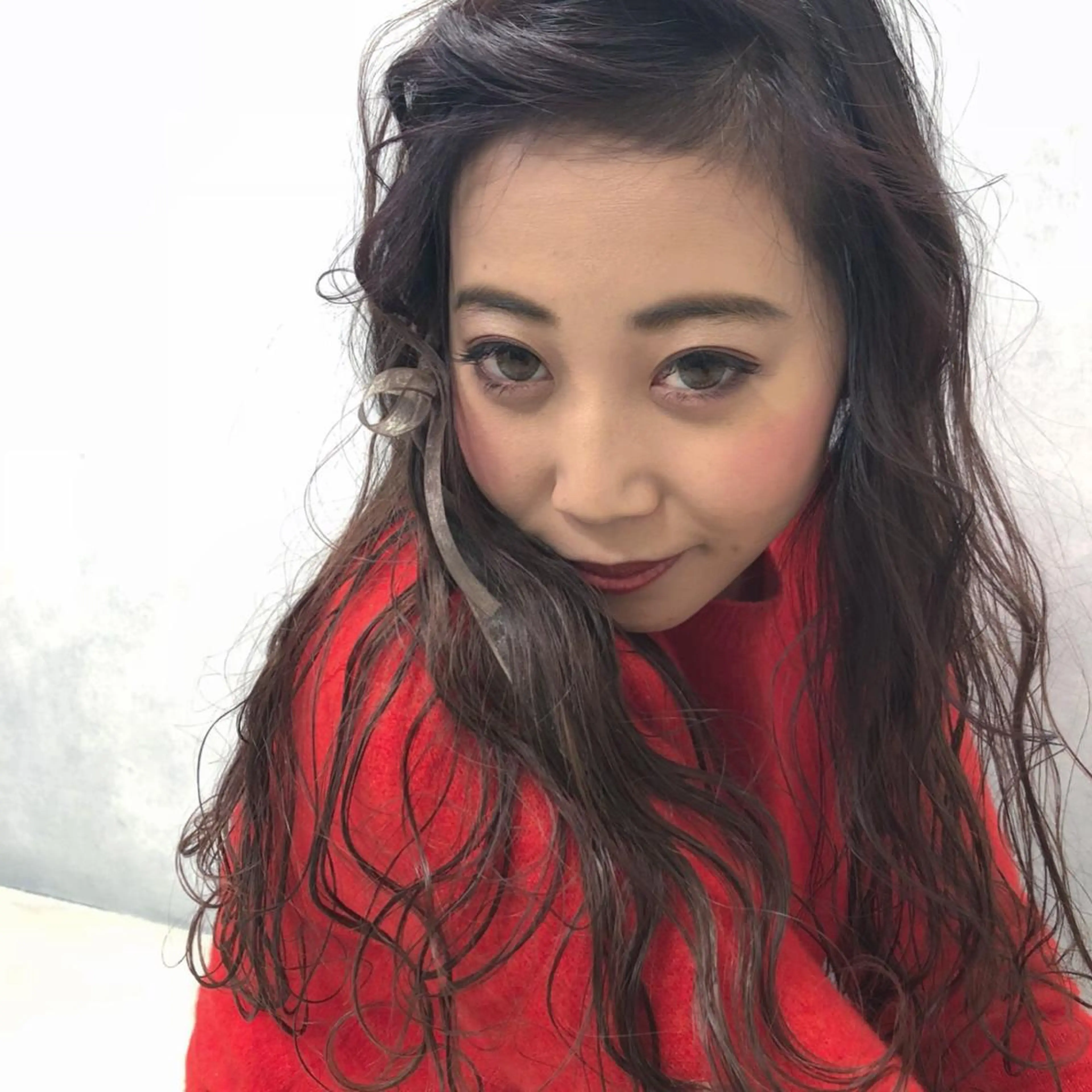 ロング カラー ヘアアレンジ ブラウンカラー ダークブラウン パープルカラー ORIKA 美容室のヘアスタイル