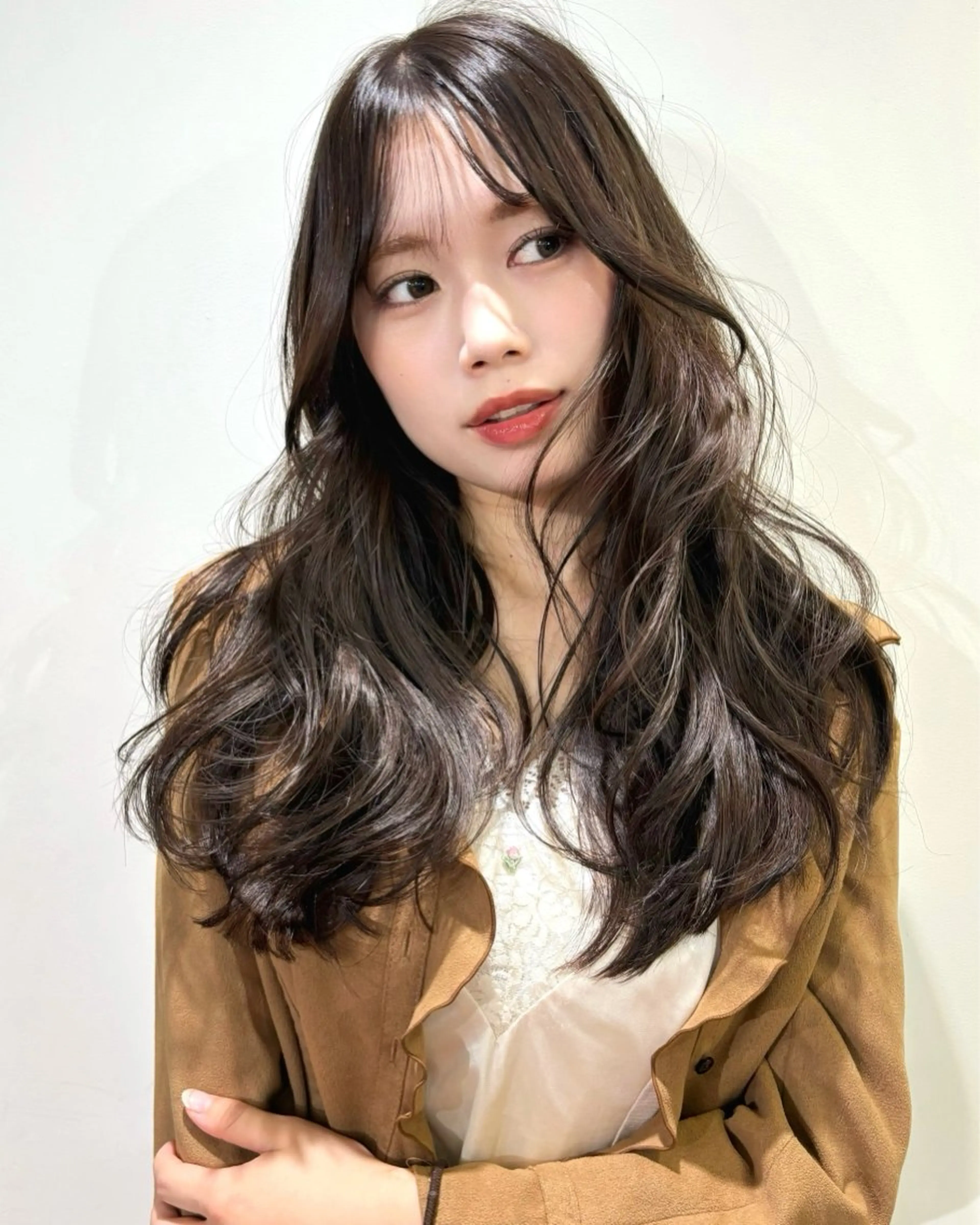 ロング カラー ブリーチ 透明感カラー ブリーチなしカラー ヘアカラー mizuki/ピンク ベージュ.レイヤーのヘアスタイル