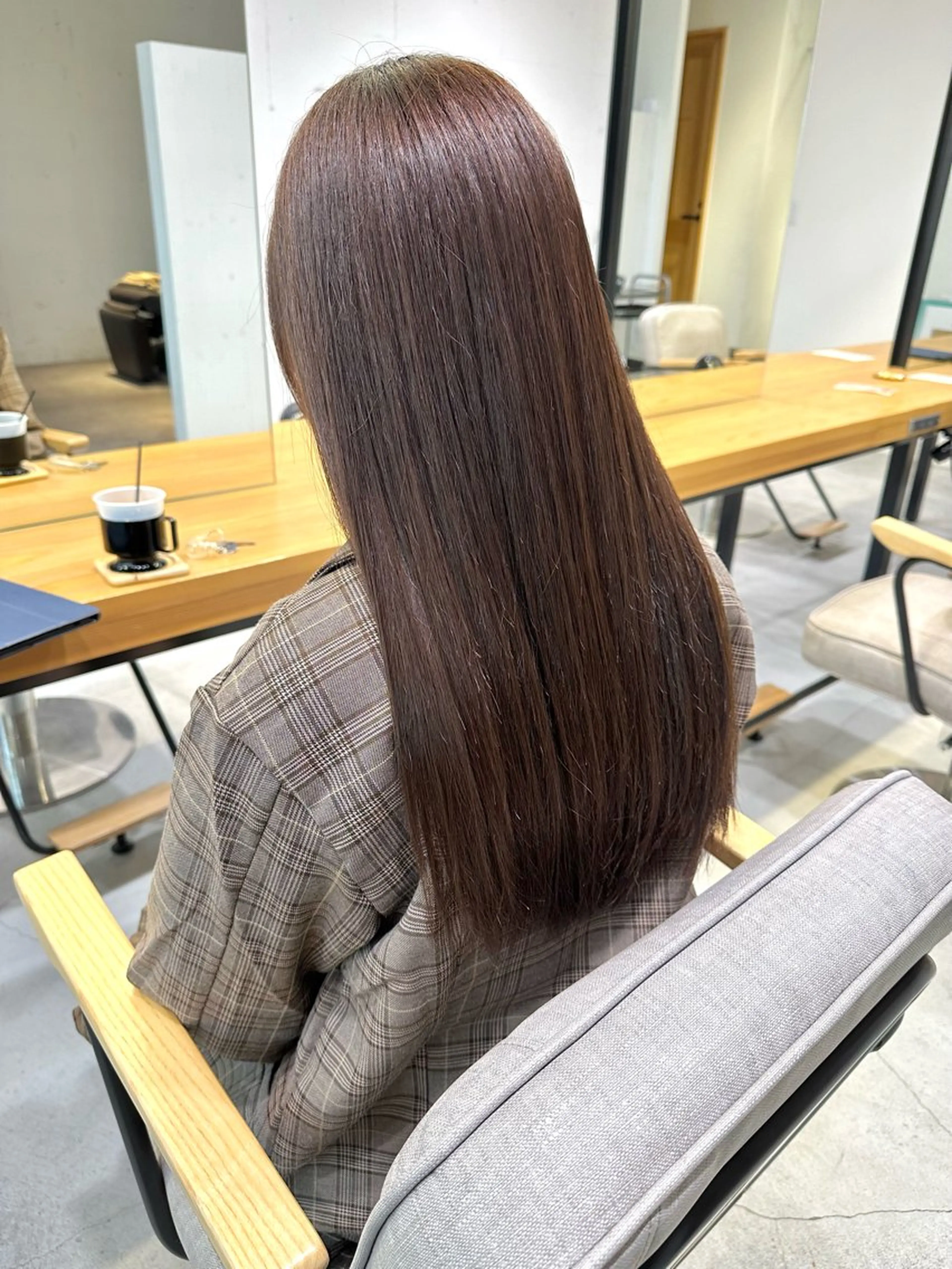 ロング カット ヘアカラー トリートメント 上野湧太 髪質改善/艶カラーのヘアスタイル