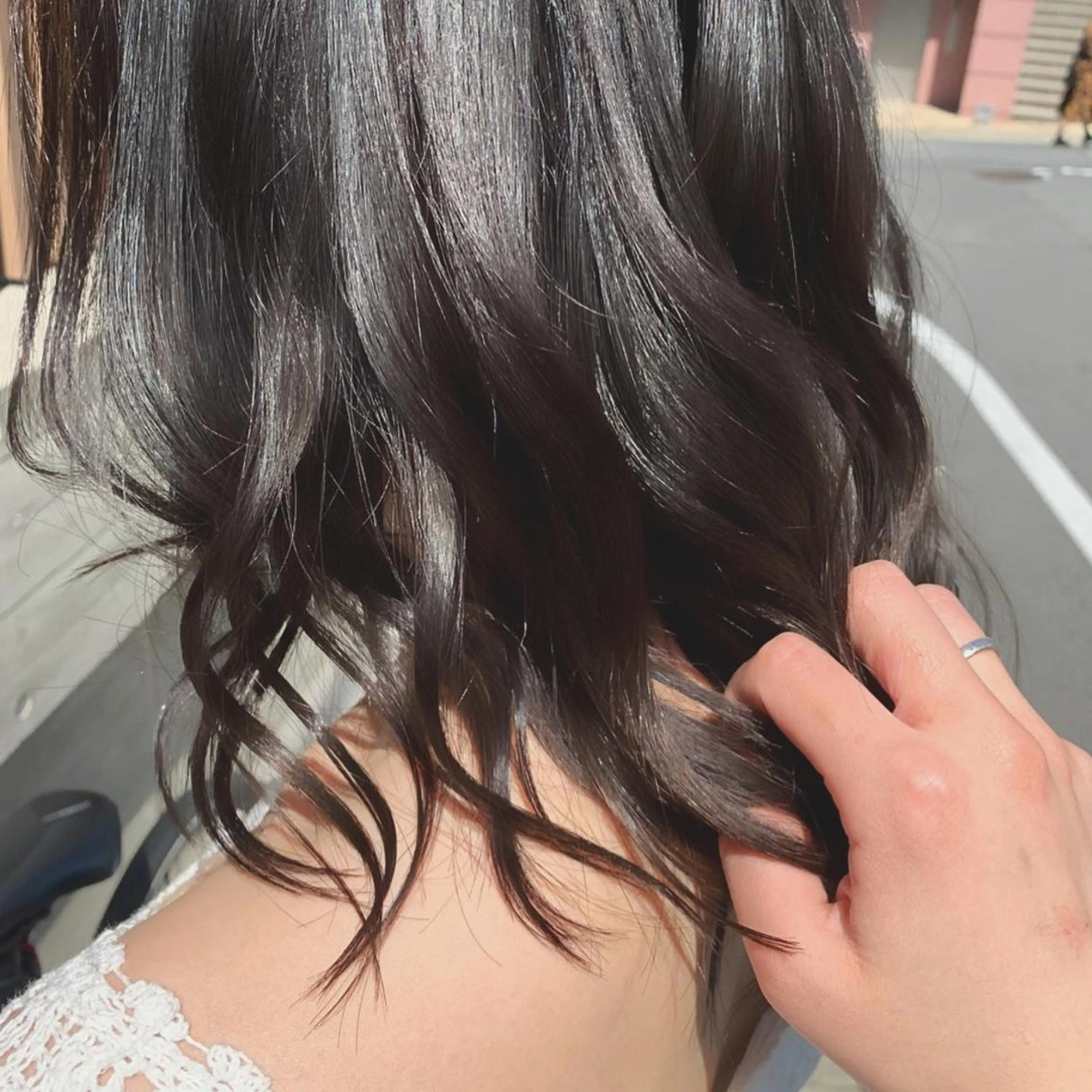 ミディアム カラー 髪質改善/縮毛矯正 艶カラー/珠聡のヘアスタイル