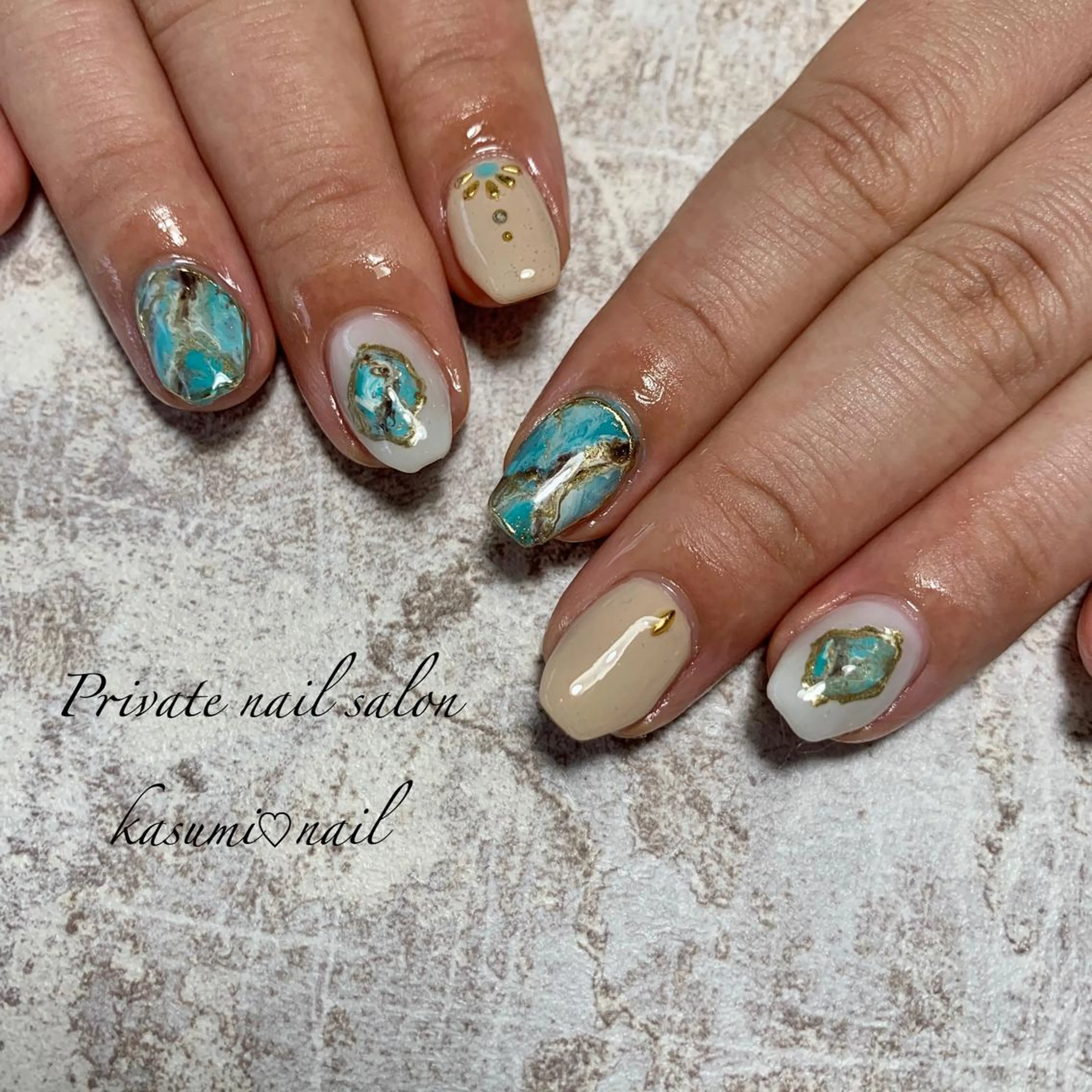 ネイル アートネイル フットネイル ジェルネイル マグネットネイル 大理石ネイル(マーブル) KASUMI♡ Nailのネイルデザイン