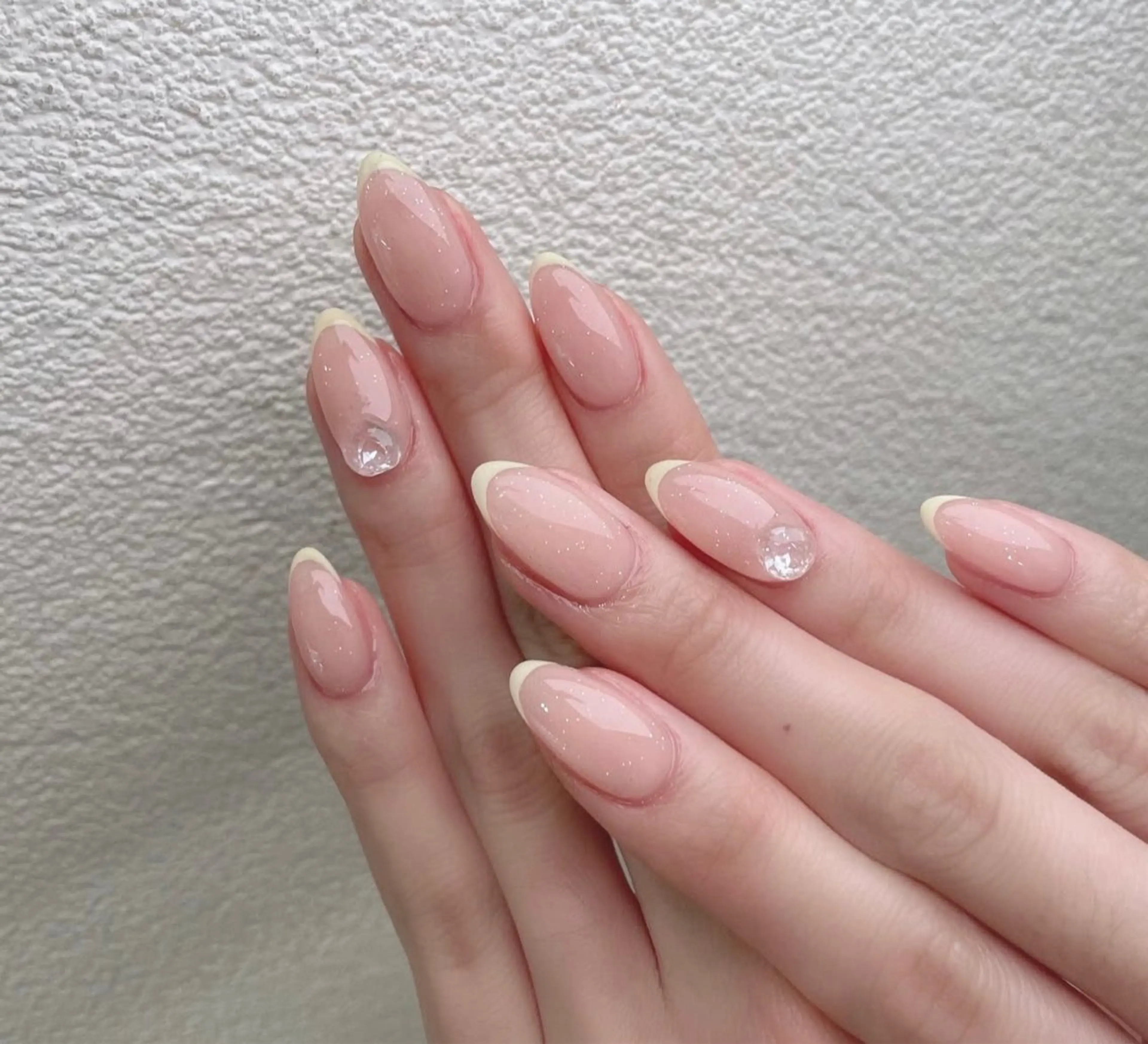 ネイル フレンチネイル ストーンネイル Mi nailsのネイルデザイン