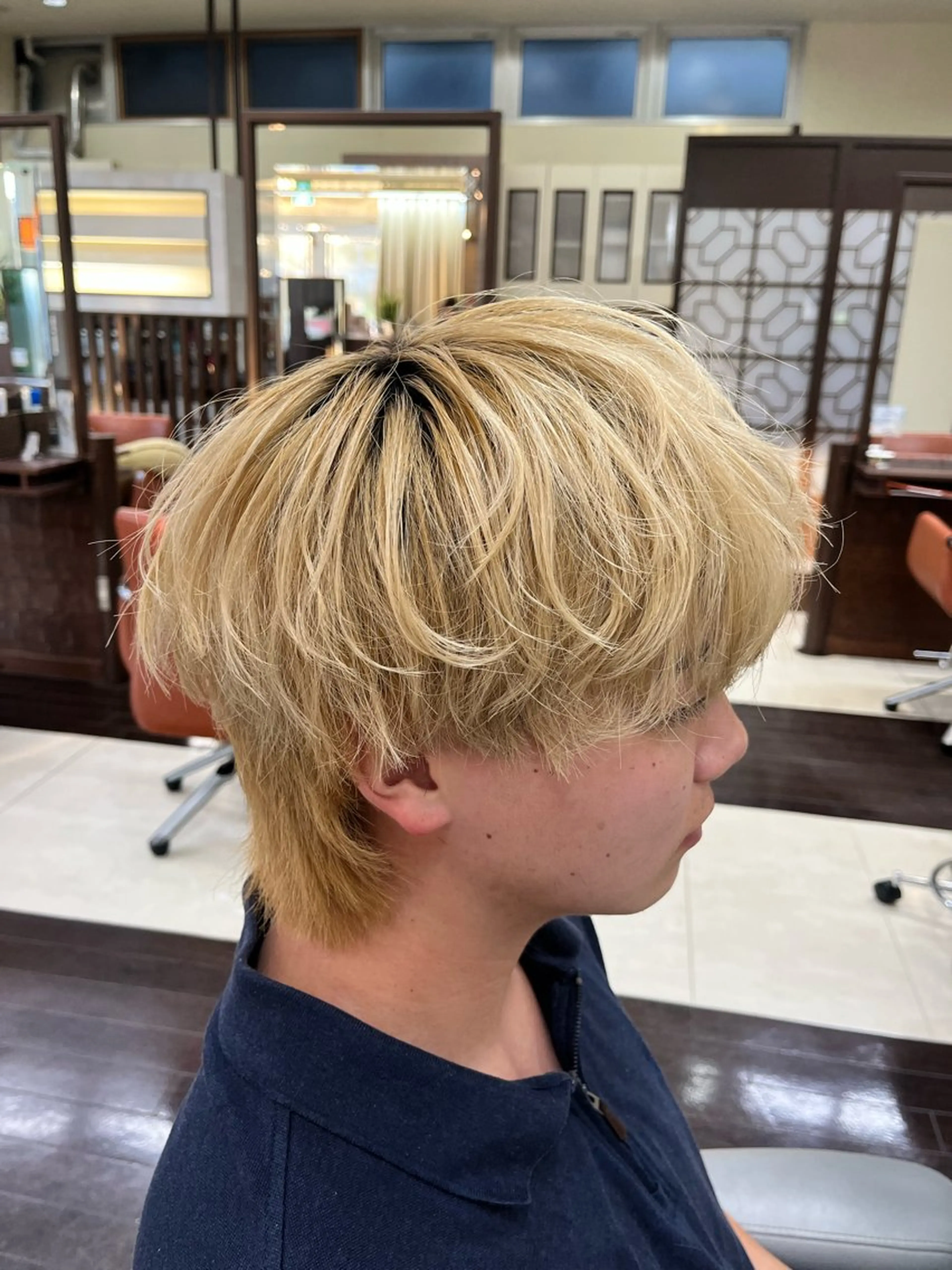 ショート メンズ メンズハイトーン メンズウルフカット ウルフカット AROH  men's cut&men's perm 船橋店所属・🧊メンズ特化🧊 高木航希のヘアスタイル