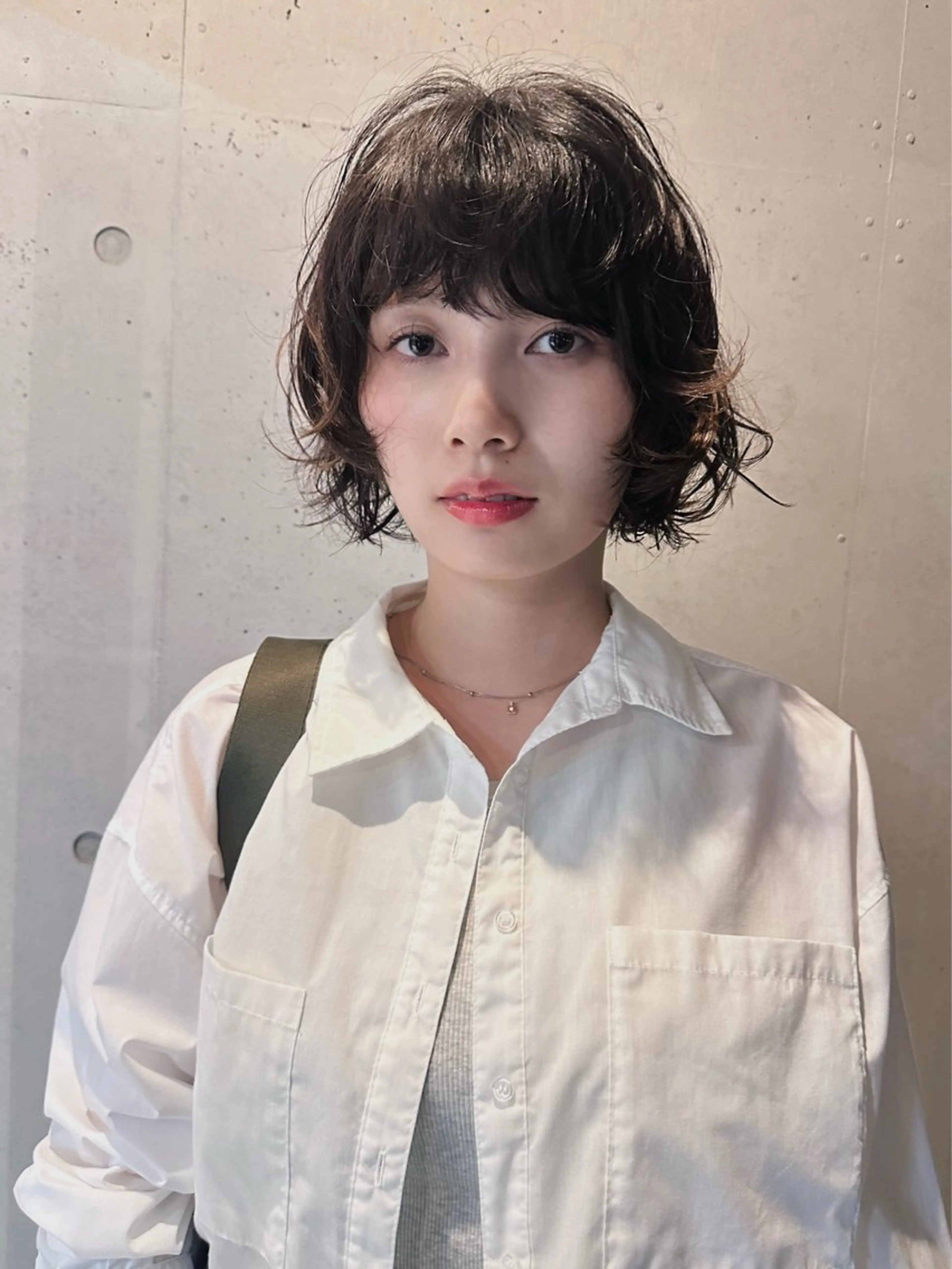 ショート カット パーマ トリートメント 前野 日奈のヘアスタイル