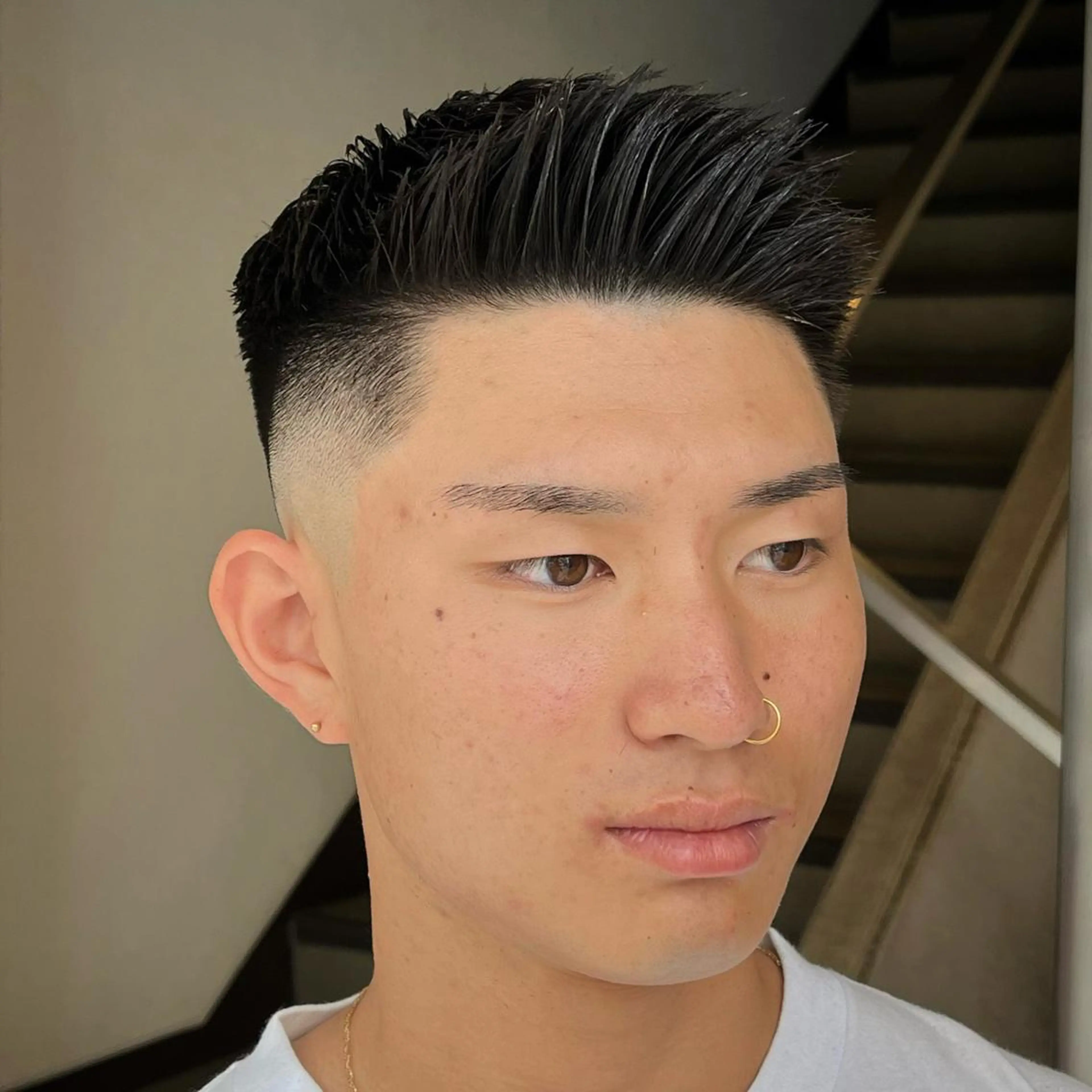 ショート メンズ フェードカット メンズパーマ スキンフェード スペインカール カット 立川/メンズパーマ 厚進太郎のヘアスタイル