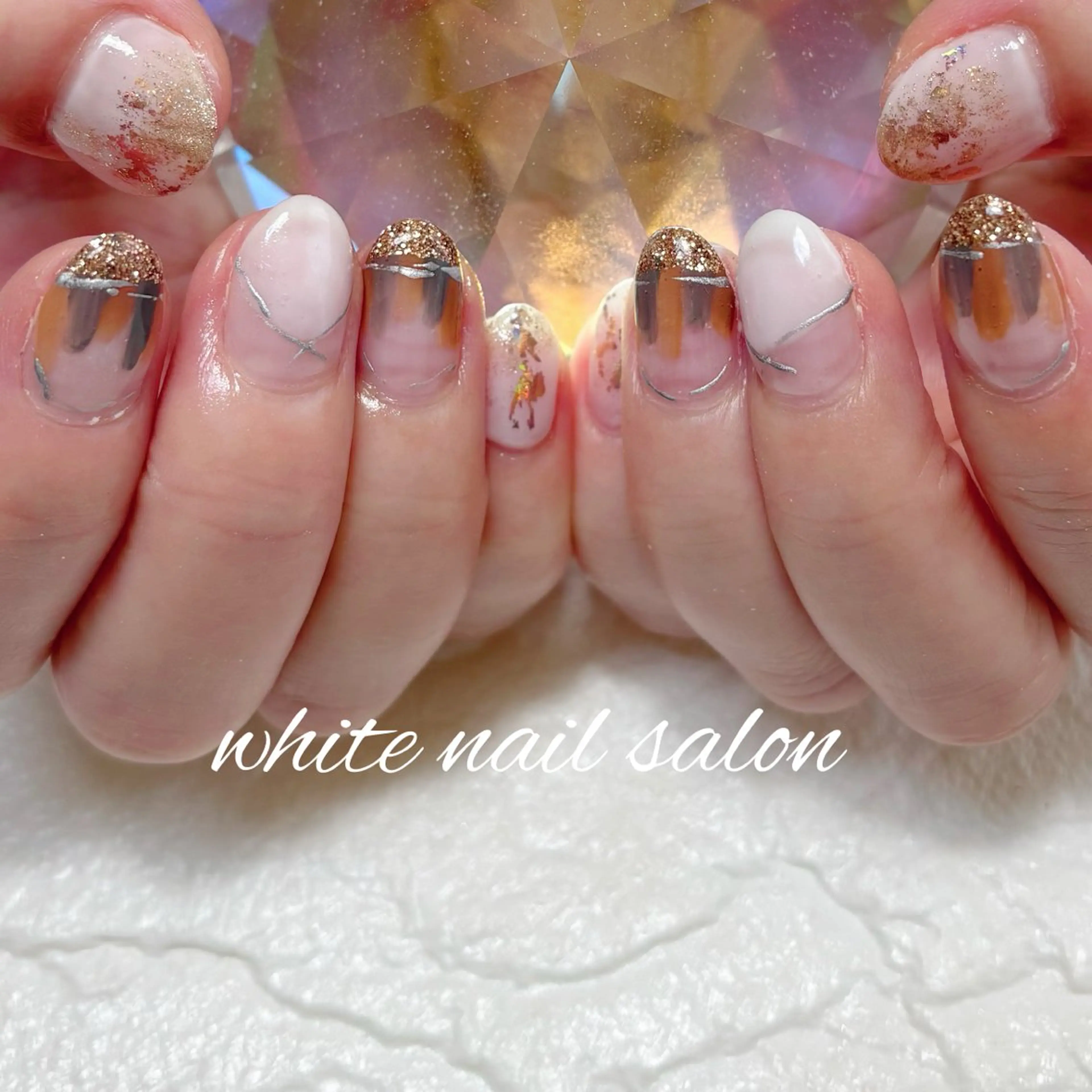 ネイル フットネイル ハンドネイル white nail salonのネイルデザイン