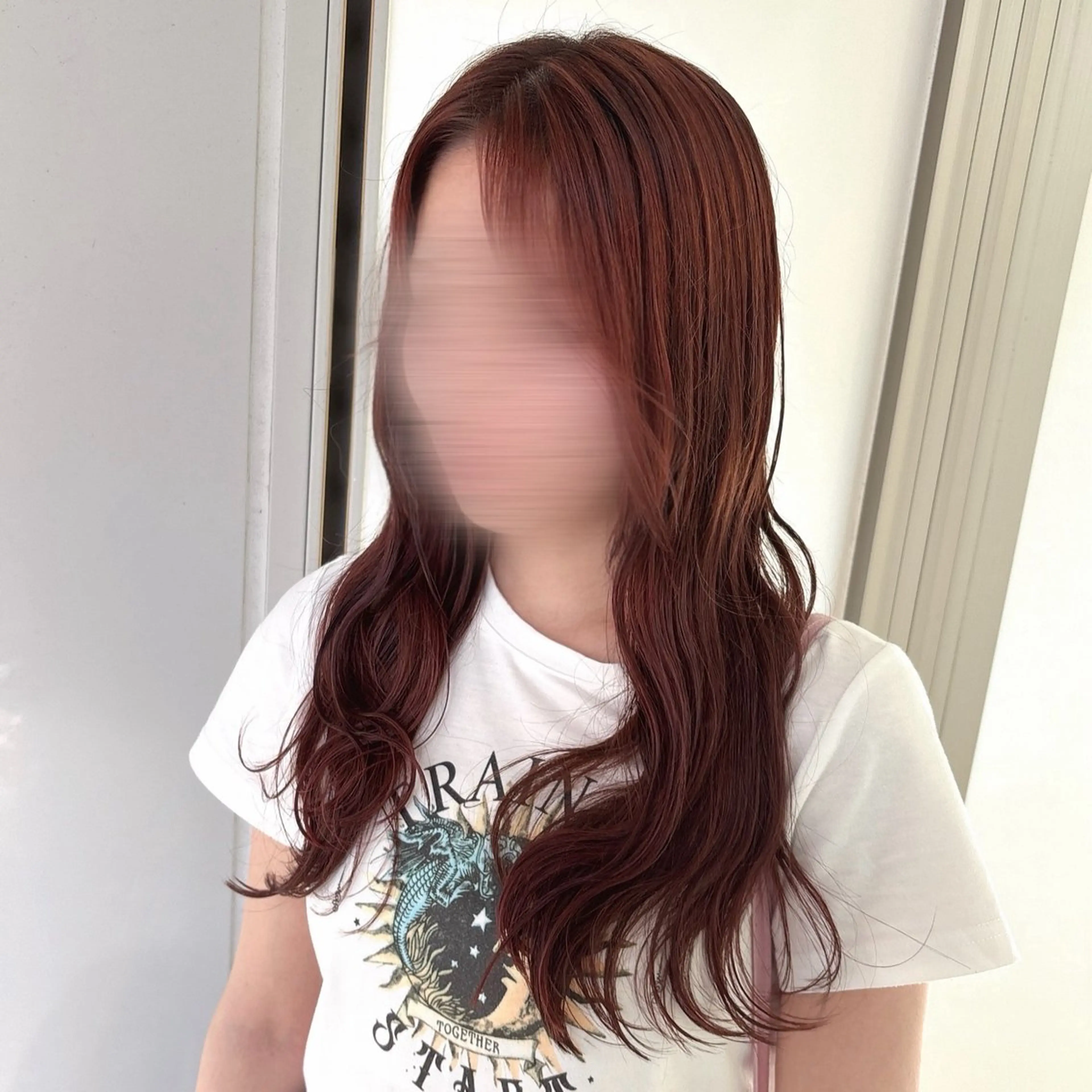 ロング カラー ブリーチ ブリーチなしカラー オレンジ オレンジレッド レッドカラー カット ヘアカラー トリートメント Ayu🍯/名駅/ブ リーチカラー/ヘアメのヘアスタイル