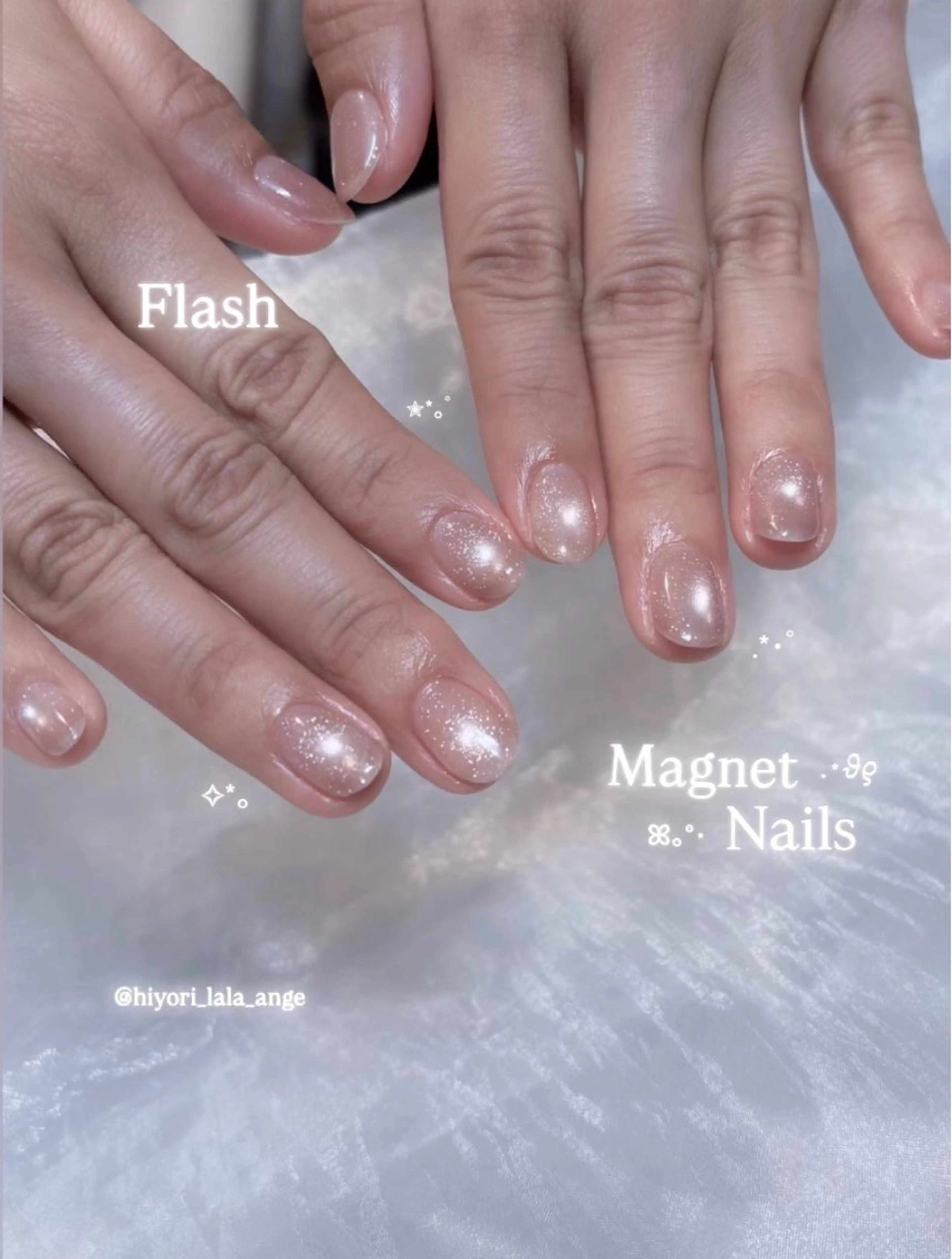 ネイル フラッシュネイル フラッシュマグ マグネットネイル ワンカラーネイル ハンドネイル 🩷Hiyori 栄駅/韓国ワンホンのネイルデザイン