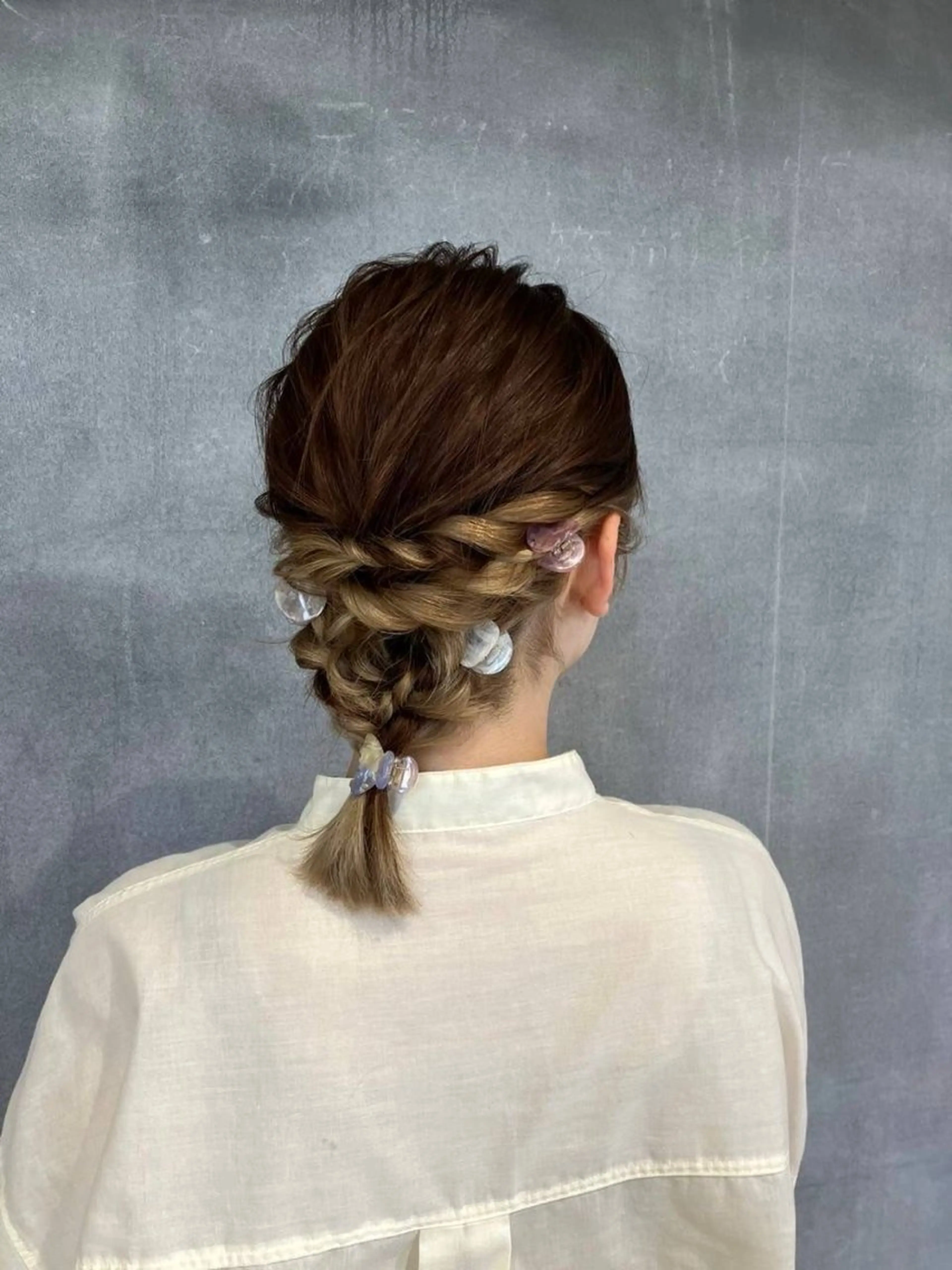 ヘアアレンジ 𝐲𝐮𝐮 / 透明感カラー🌱のヘアスタイル