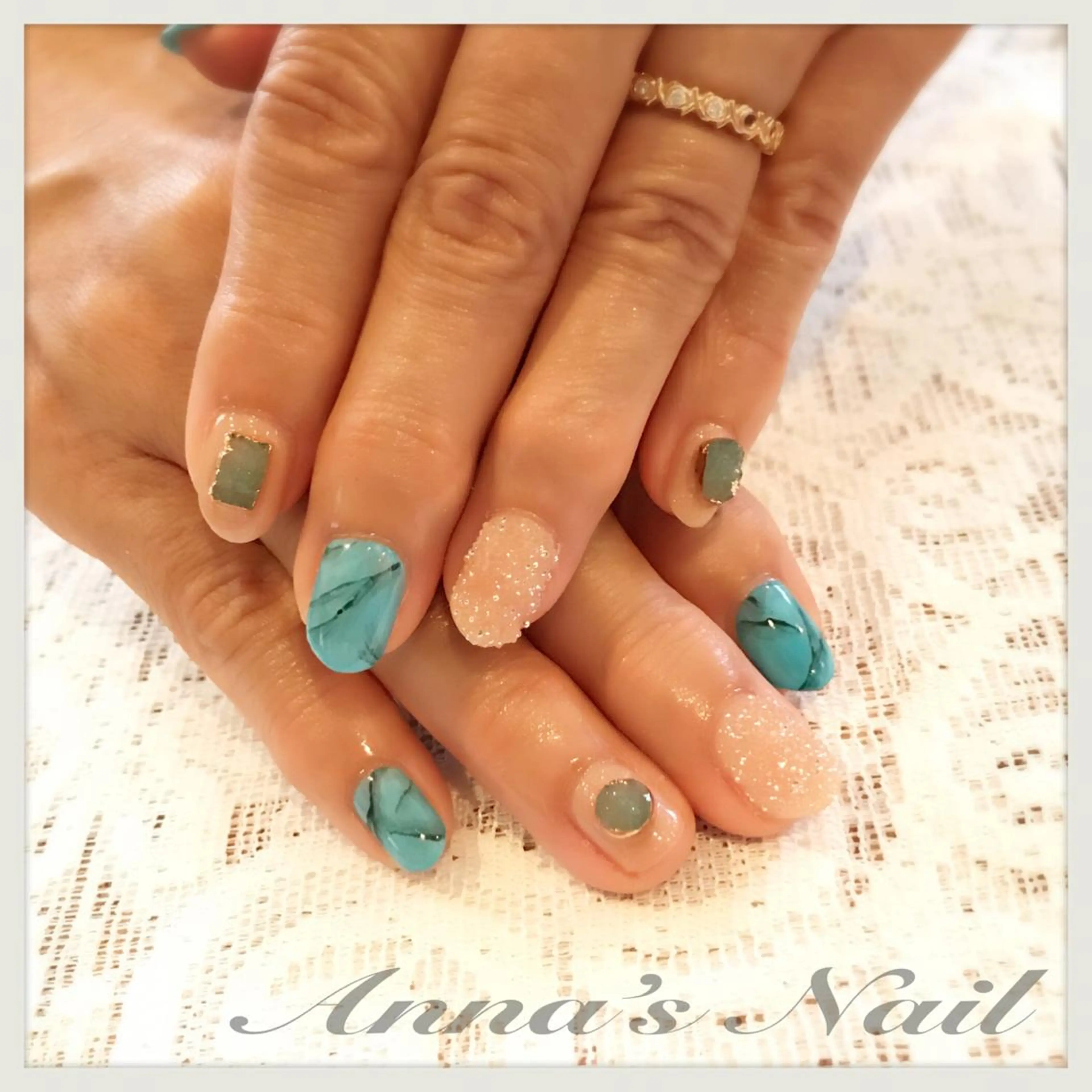 ネイル クリアネイル 夏ネイル Anna’s Nail所属・清口 杏奈のネイルデザイン