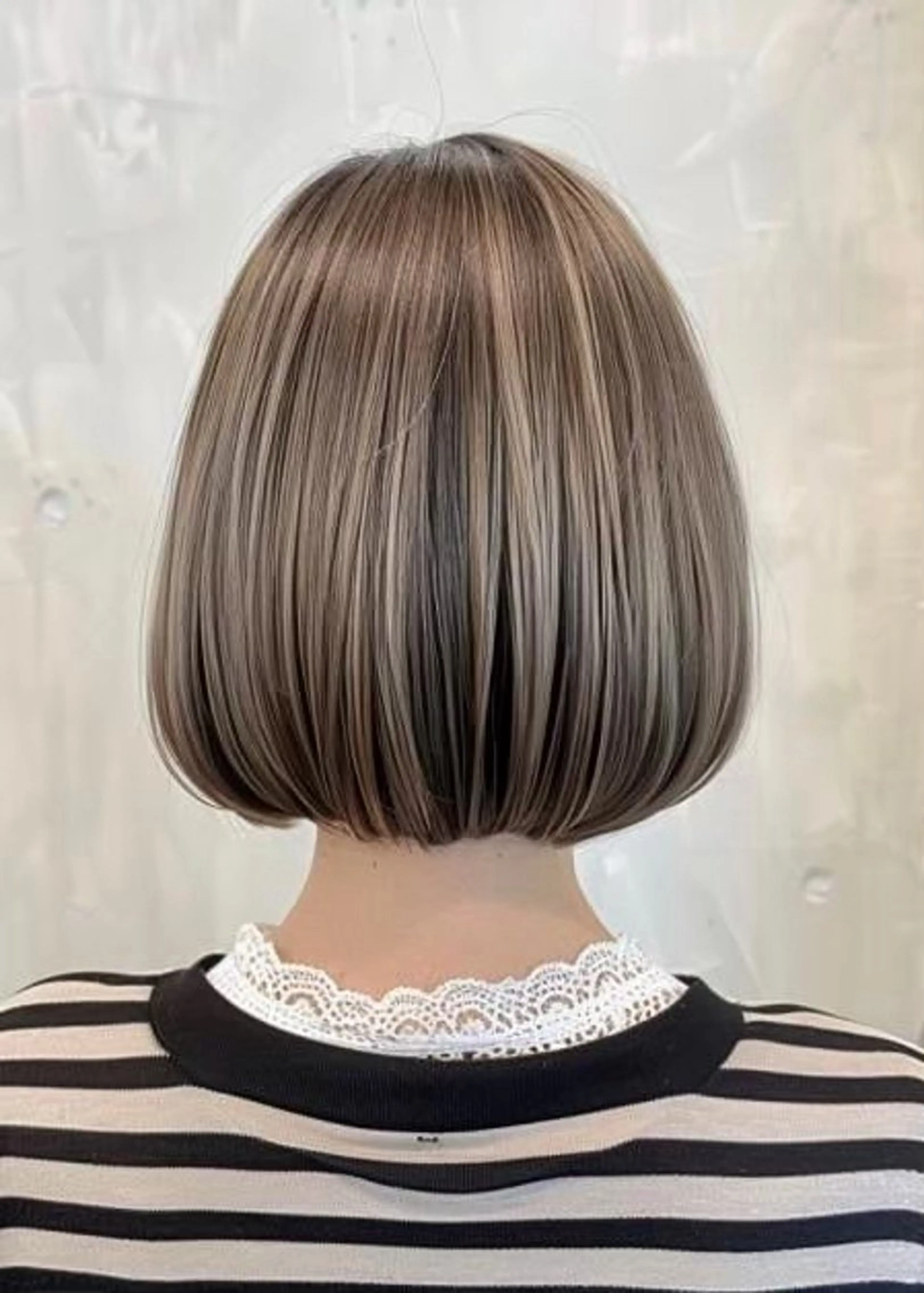 ミディアム ボブ ハイライトデザイン 特化/表参道/みづきのヘアスタイル