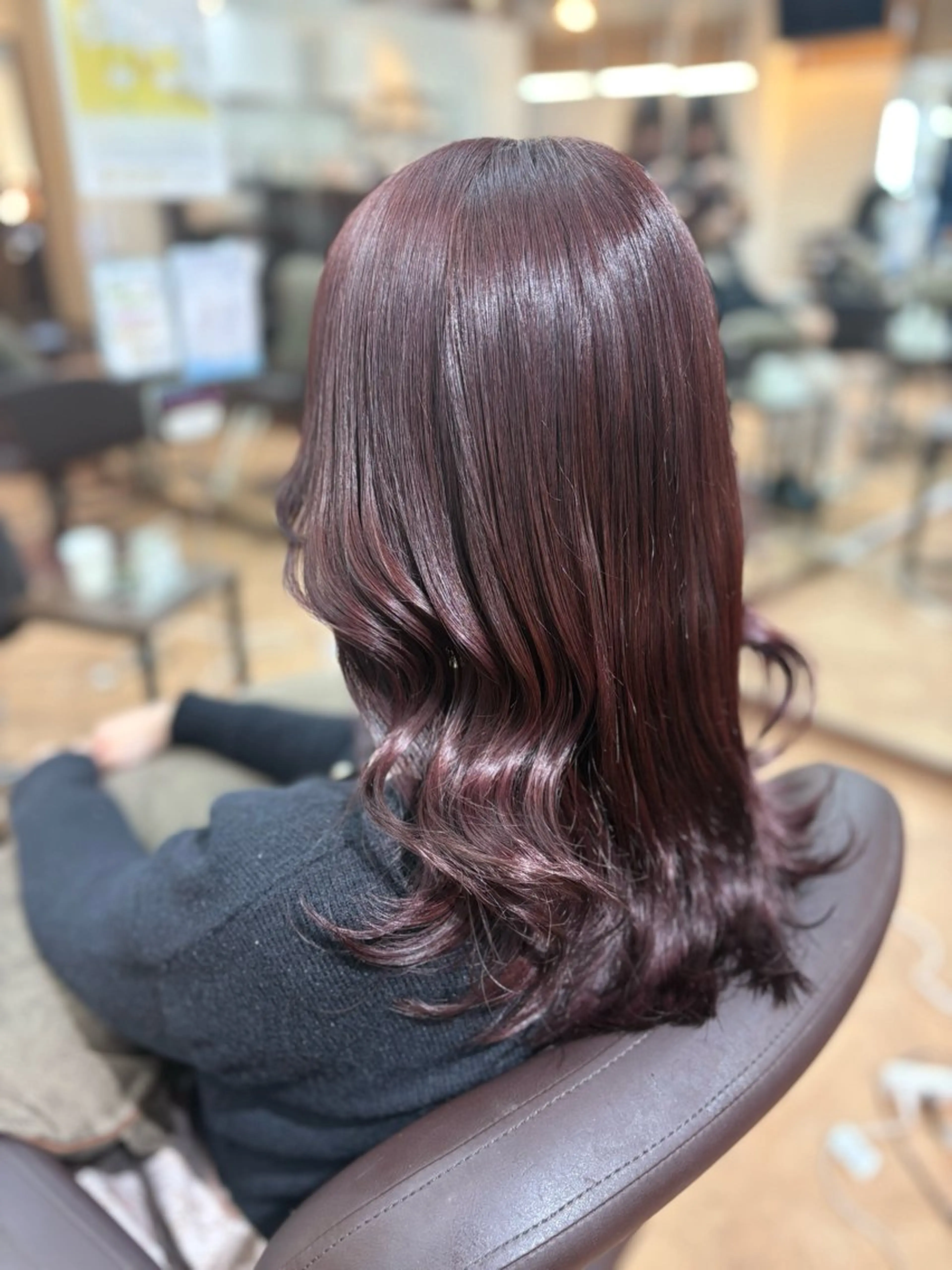 セミロング ヘアカラー 🍒Ayana🍒 艶カラー🍒のヘアスタイル