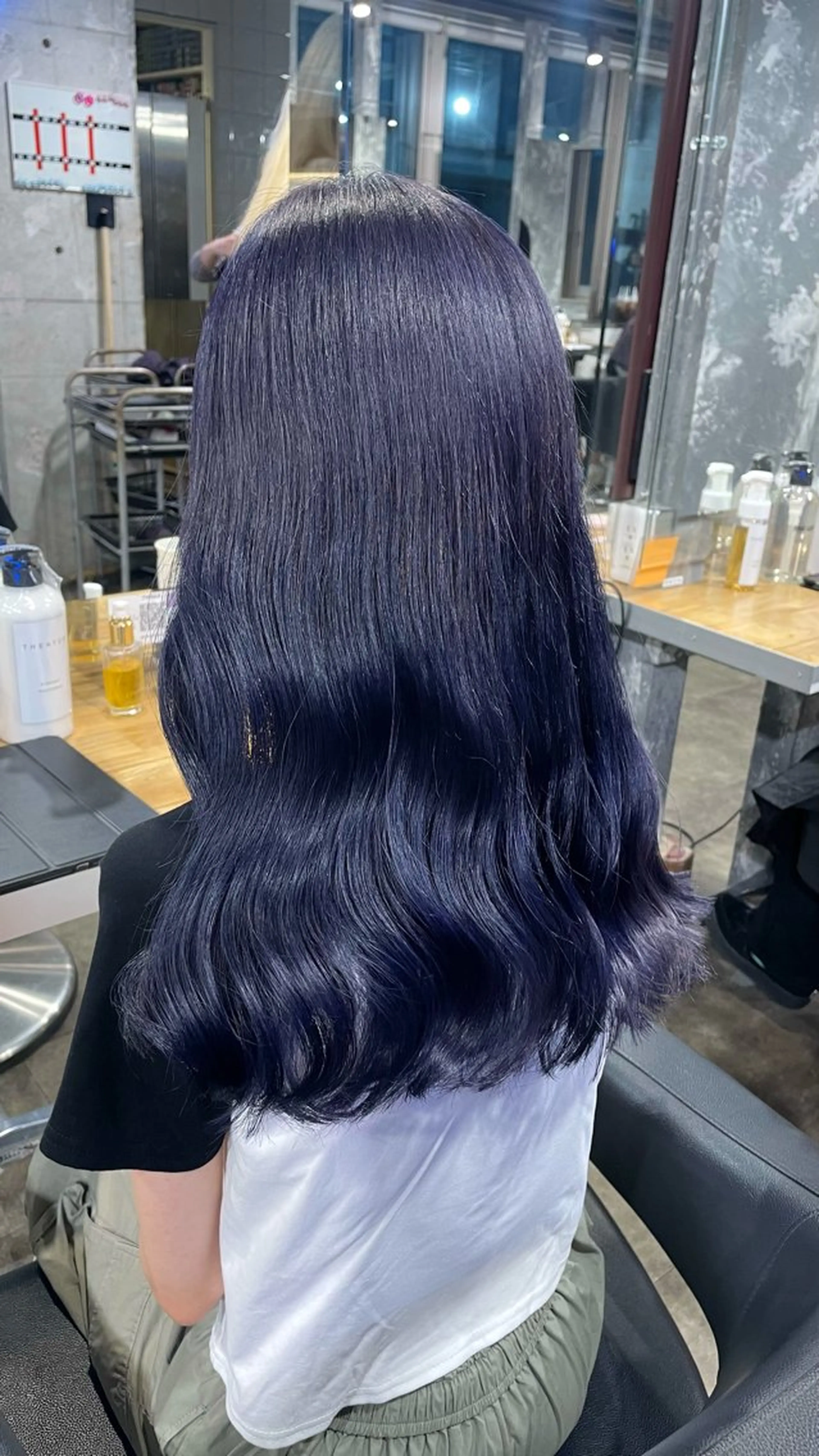 セミロング カラー ブルーカラー ブルーラベンダー ラベンダーカラー alicetokyo 🦋宮葉🦋のマツエク・マツパデザイン