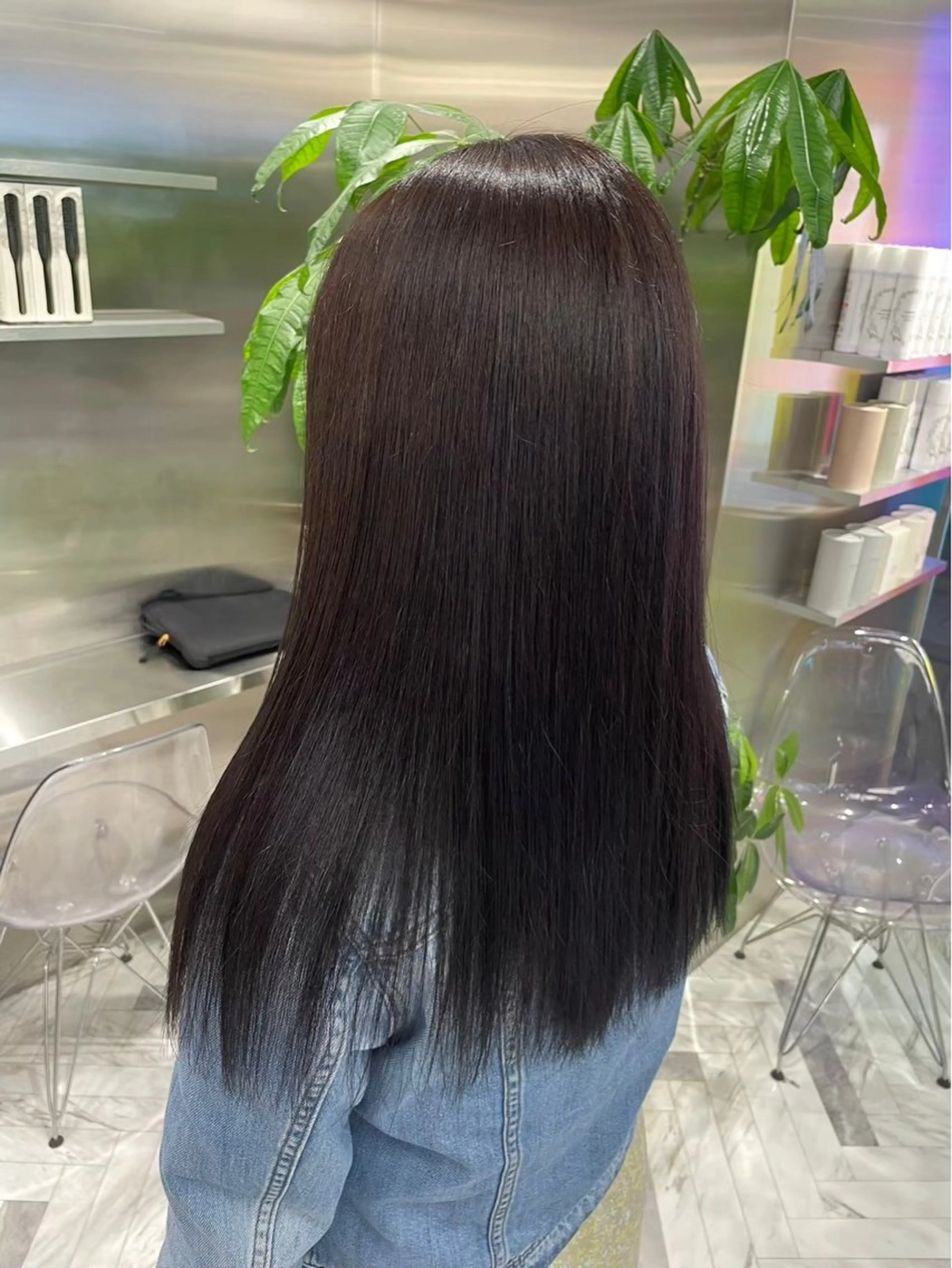 セミロング カラー ヘアカラー 冬っぽカラー/ マツエク/ゆきなのマツエク・マツパデザイン