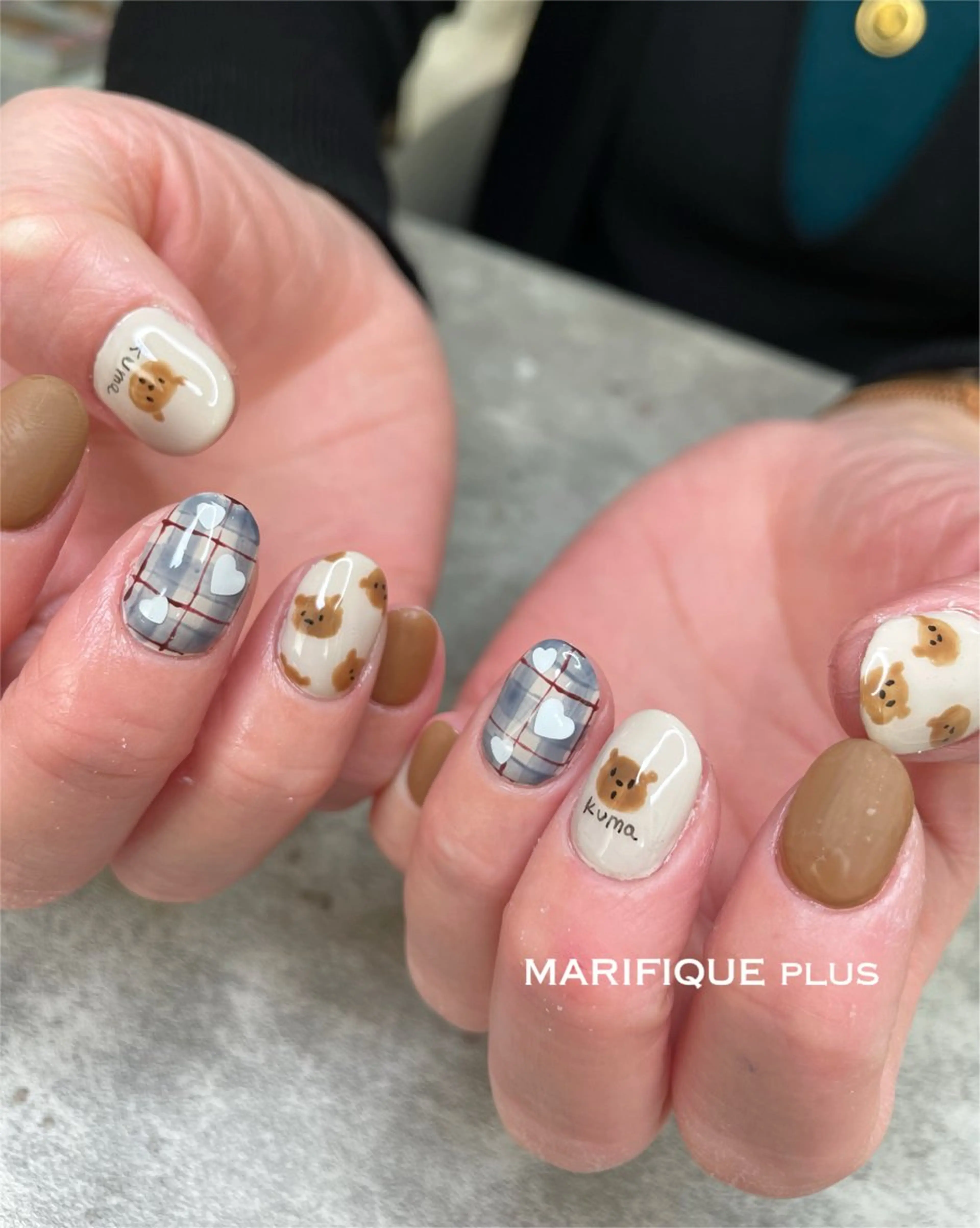 ネイル アートネイル マットネイル ショートネイル バレンタイン ハンドネイル ma riのネイルデザイン