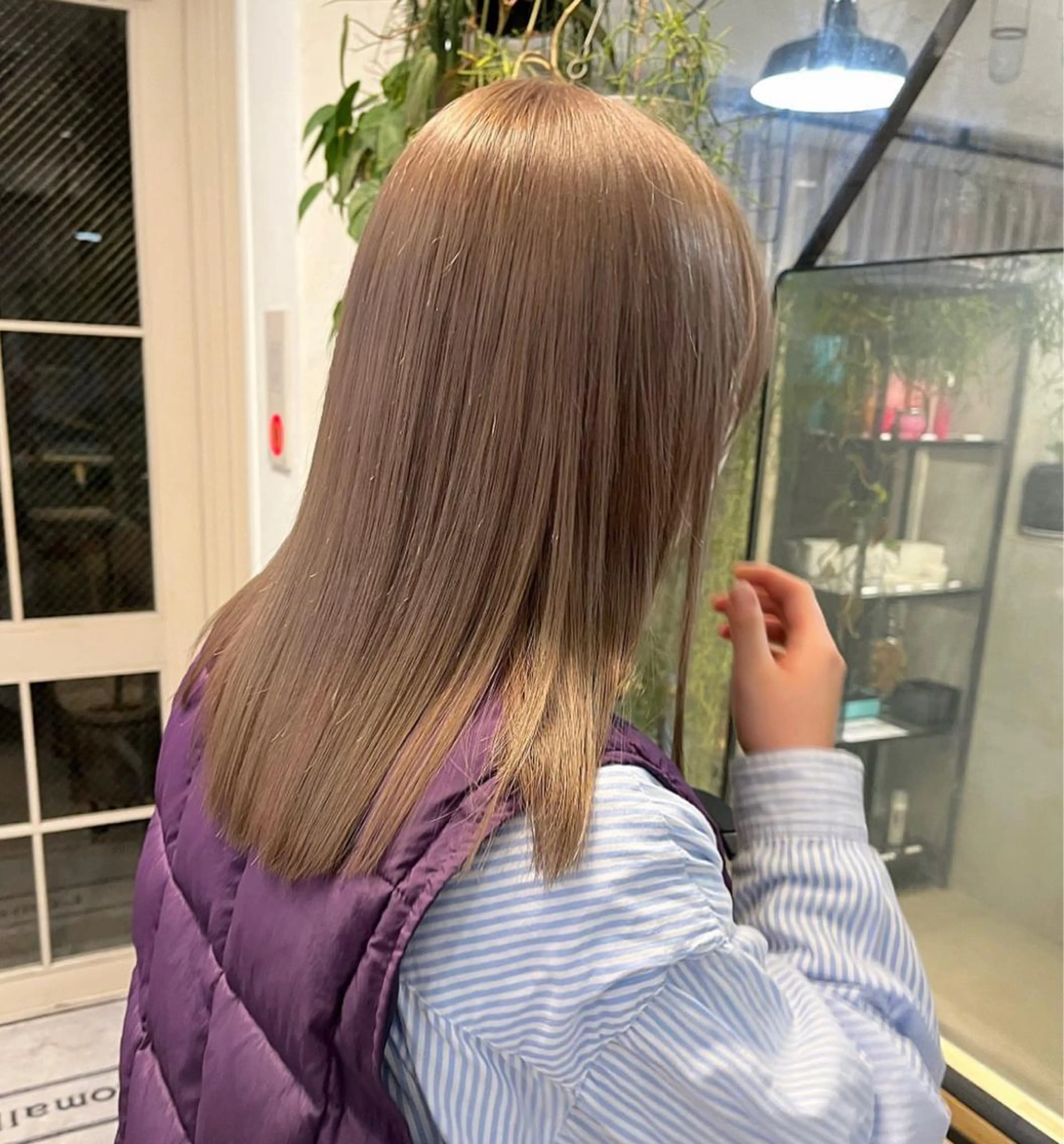 ミディアム ヘアカラー トリートメント オリーブ/縮毛♡ Natsuno🩰のヘアスタイル