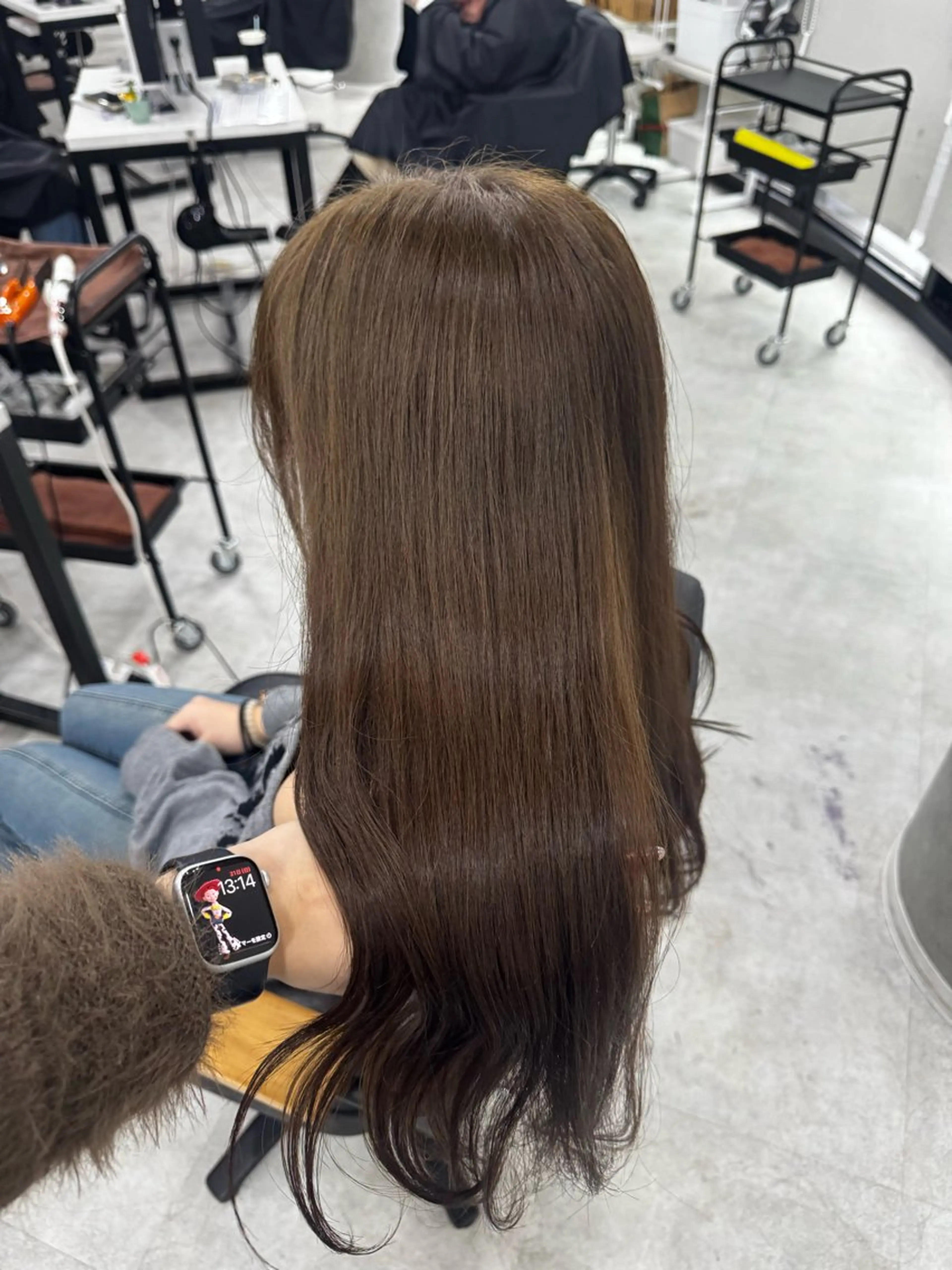 ロング カラー ベージュカラー ブリーチ 透明感カラー ヘーゼル ブリーチなしカラー ヘアカラー トリートメント 赤み無し柔らかカラー 【梅田】madokaのヘアスタイル