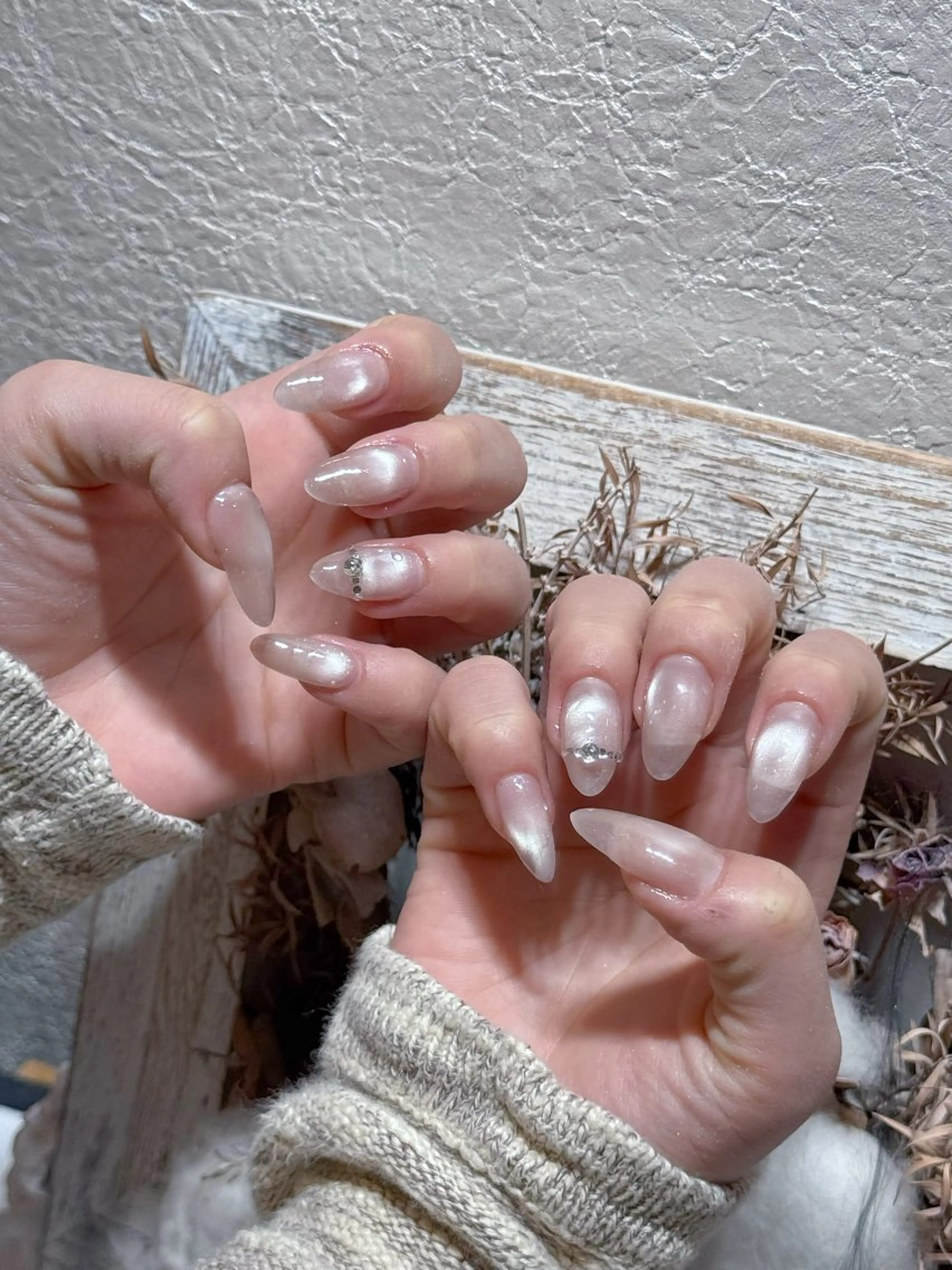 ネイル アートネイル フットネイル ジェルネイル ハート マグネットネイル Babarla Nailのネイルデザイン