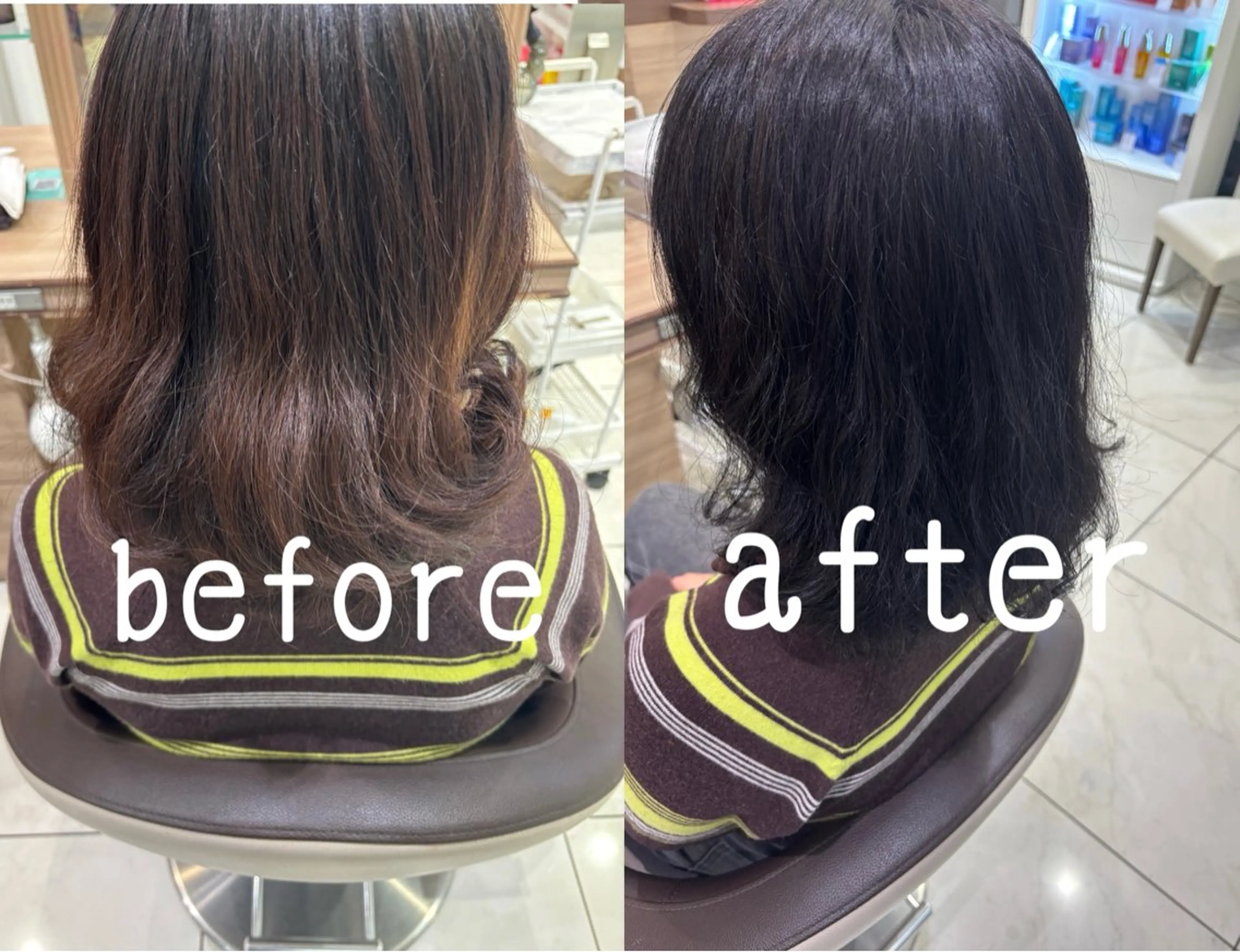 ミディアム ヘアカラー トリートメント ☁🫧縮毛矯正 /春奈🪽🫧のヘアスタイル