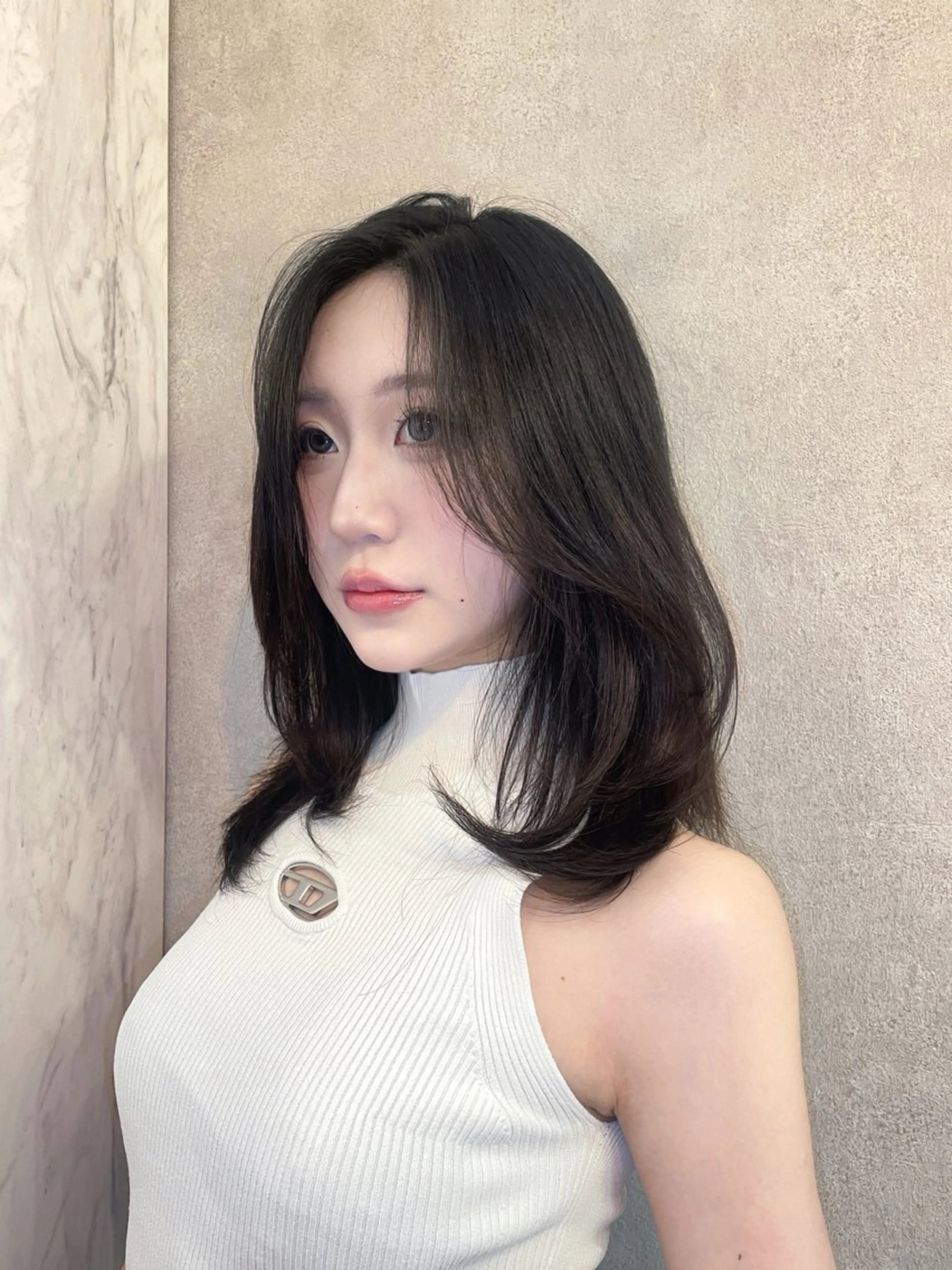 セミロング 伸ばしかけ レイヤーカット RIN🩶レイヤー /ハッシュカットのヘアスタイル