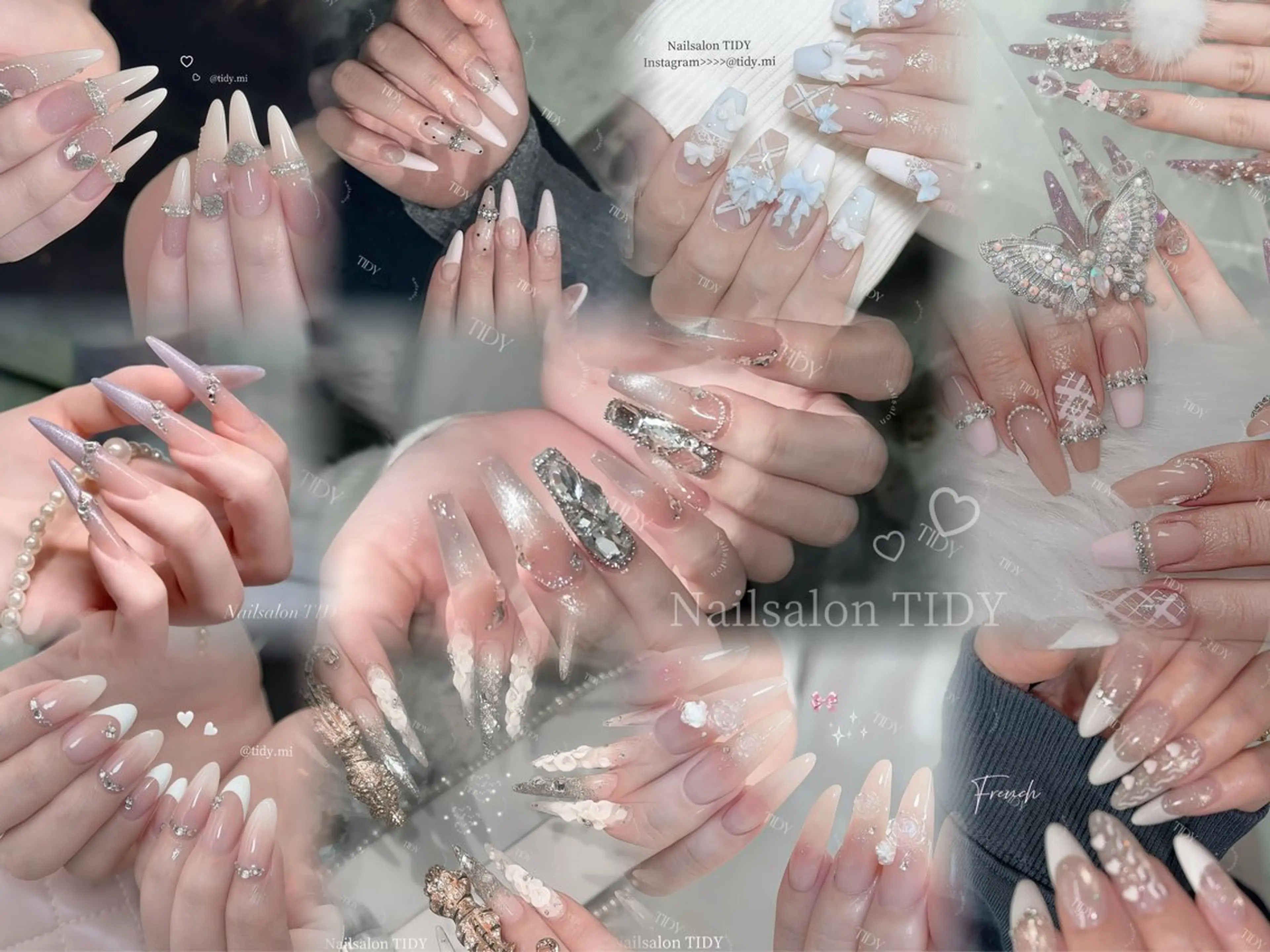 ネイル フットネイル ジェルネイル キラキラネイル 韓国ネイル マグネットネイル ハンドネイル TIDY .のネイルデザイン