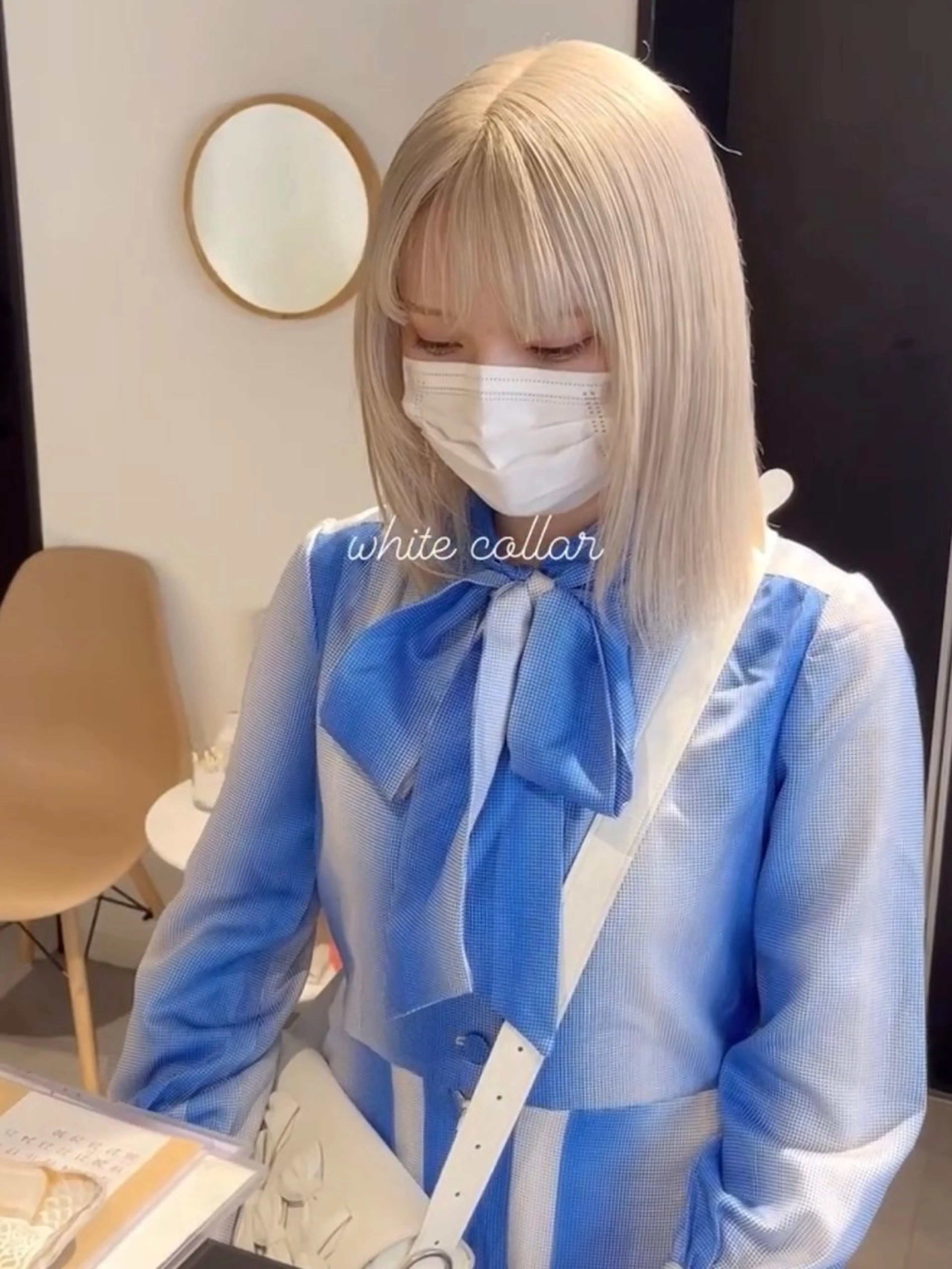 セミロング カラー パーマ ヘアアレンジ 江坂エリア最安値◎ ブリーチ*土田のヘアスタイル