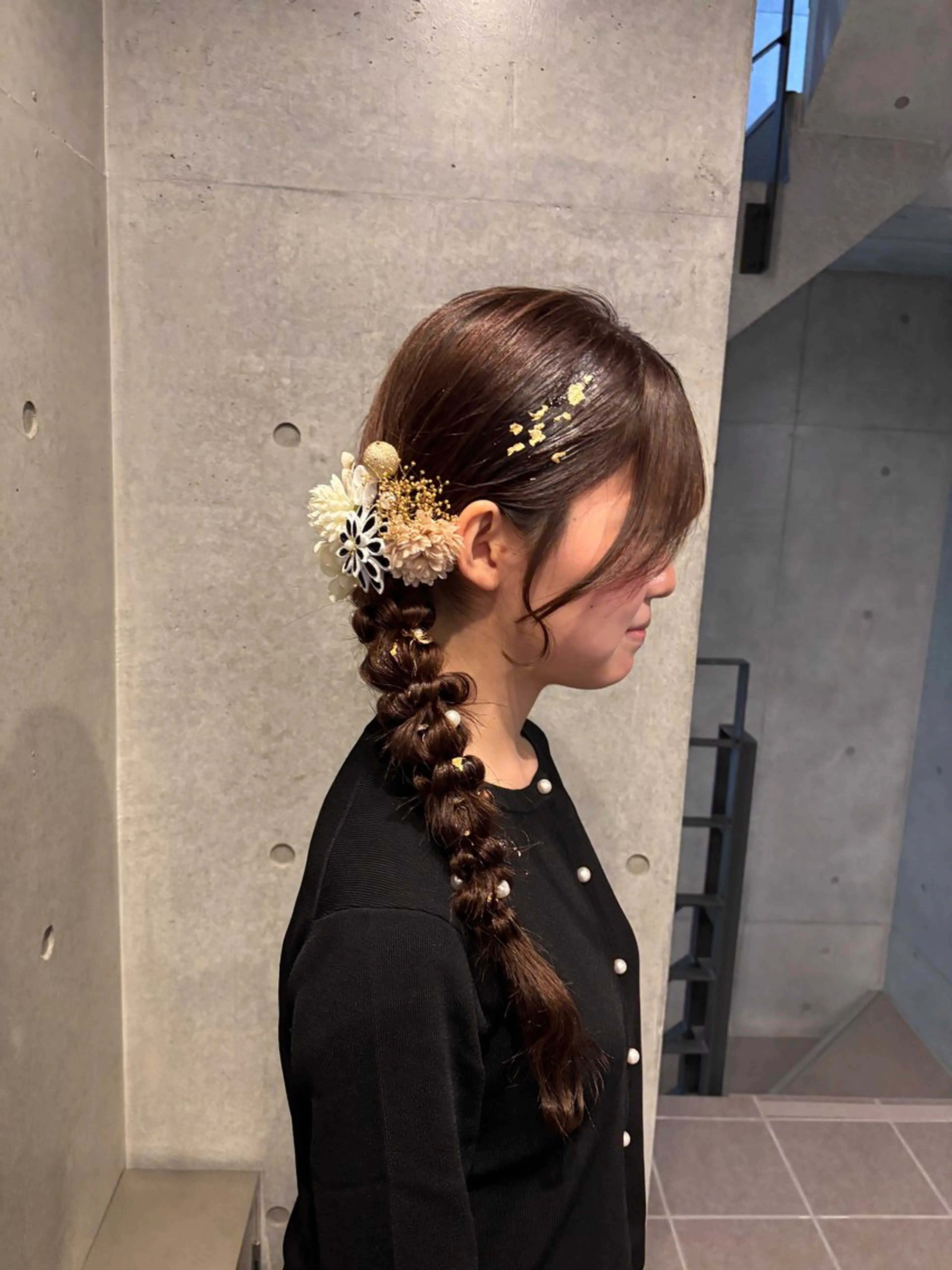 ロング ヘアアレンジ 成人式 卒業式のヘアスタイル ヘアセット noa ☪︎のヘアスタイル