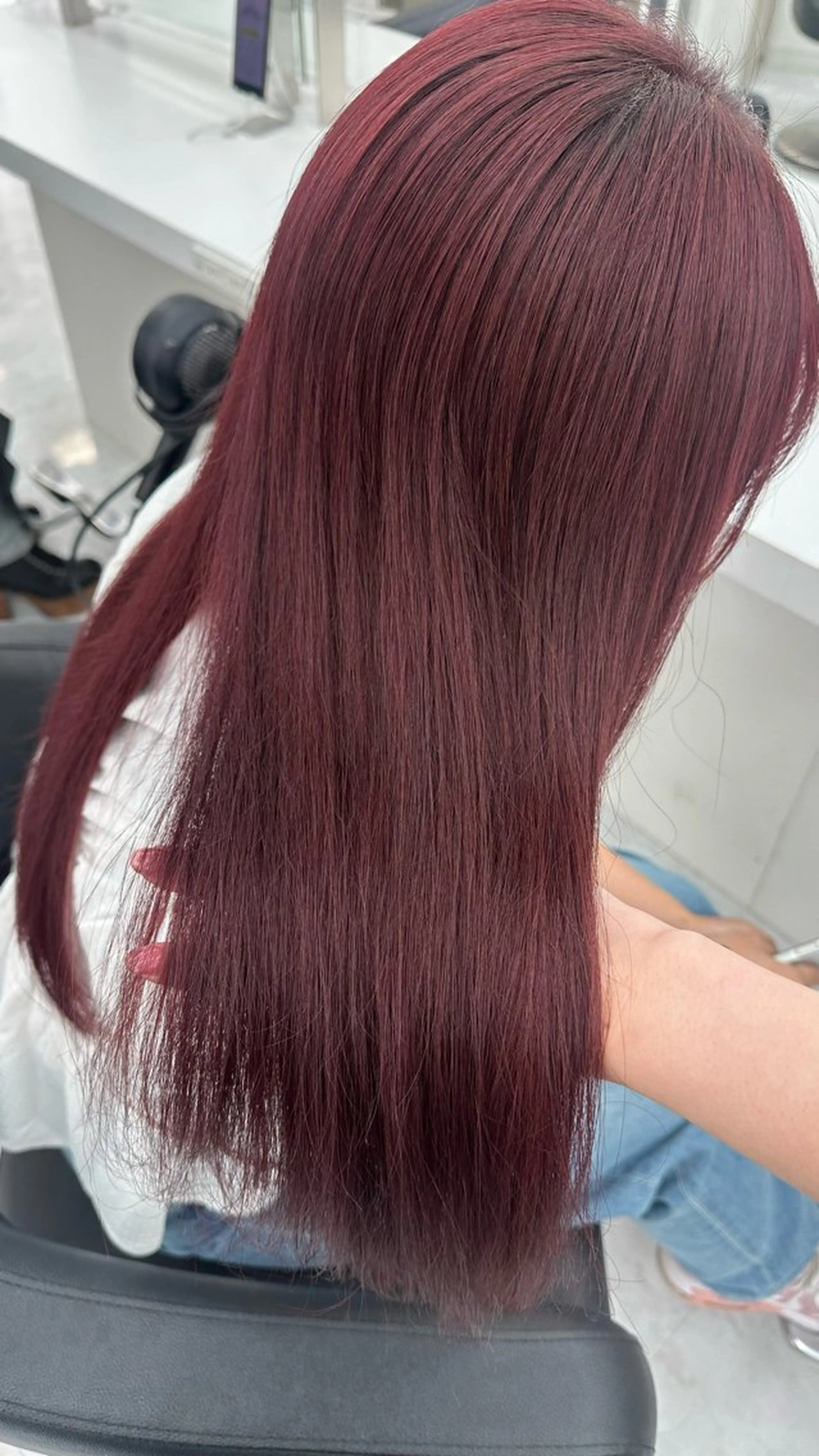 セミロング カラー ヘアカラー ヘッドスパ ヘアセット ガーリーstyle ❤︎misaki🏹のヘアスタイル