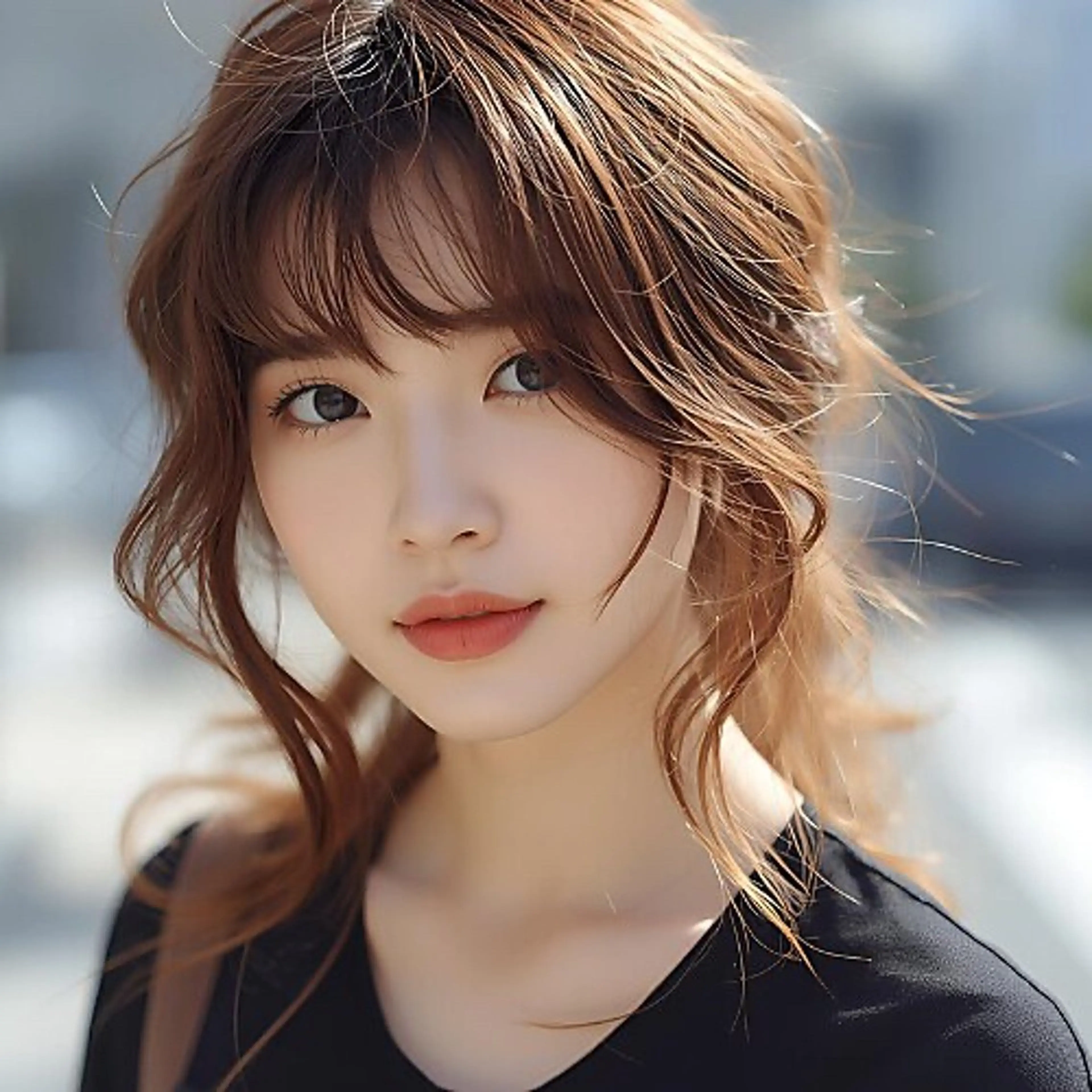 ミディアム カット パーマ デザインカラー🌈 NAOTOのヘアスタイル