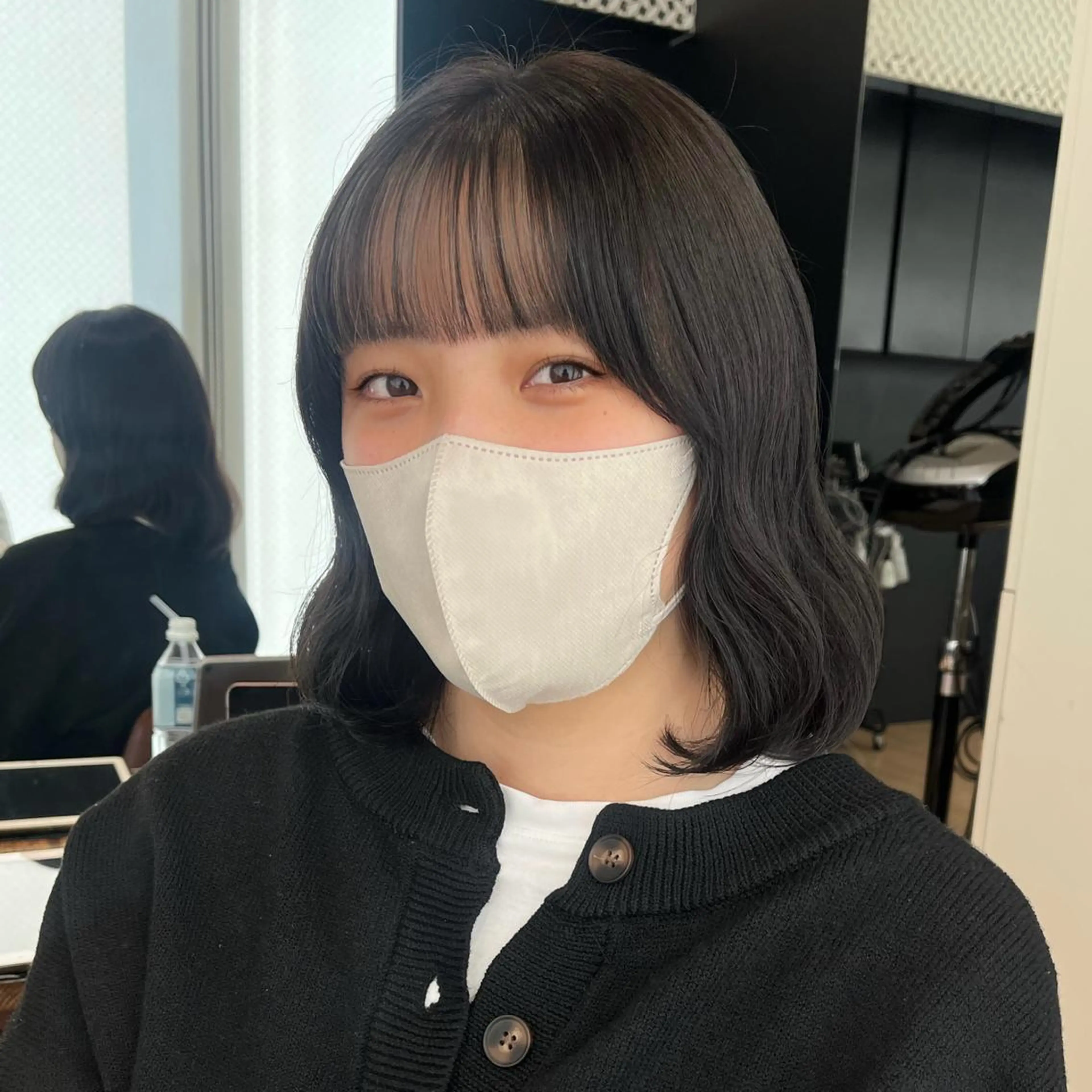 ミディアム カラー グレージュ Je suis heureuse Tres所属・早朝セット☀️ レイヤー/Momoのヘアスタイル