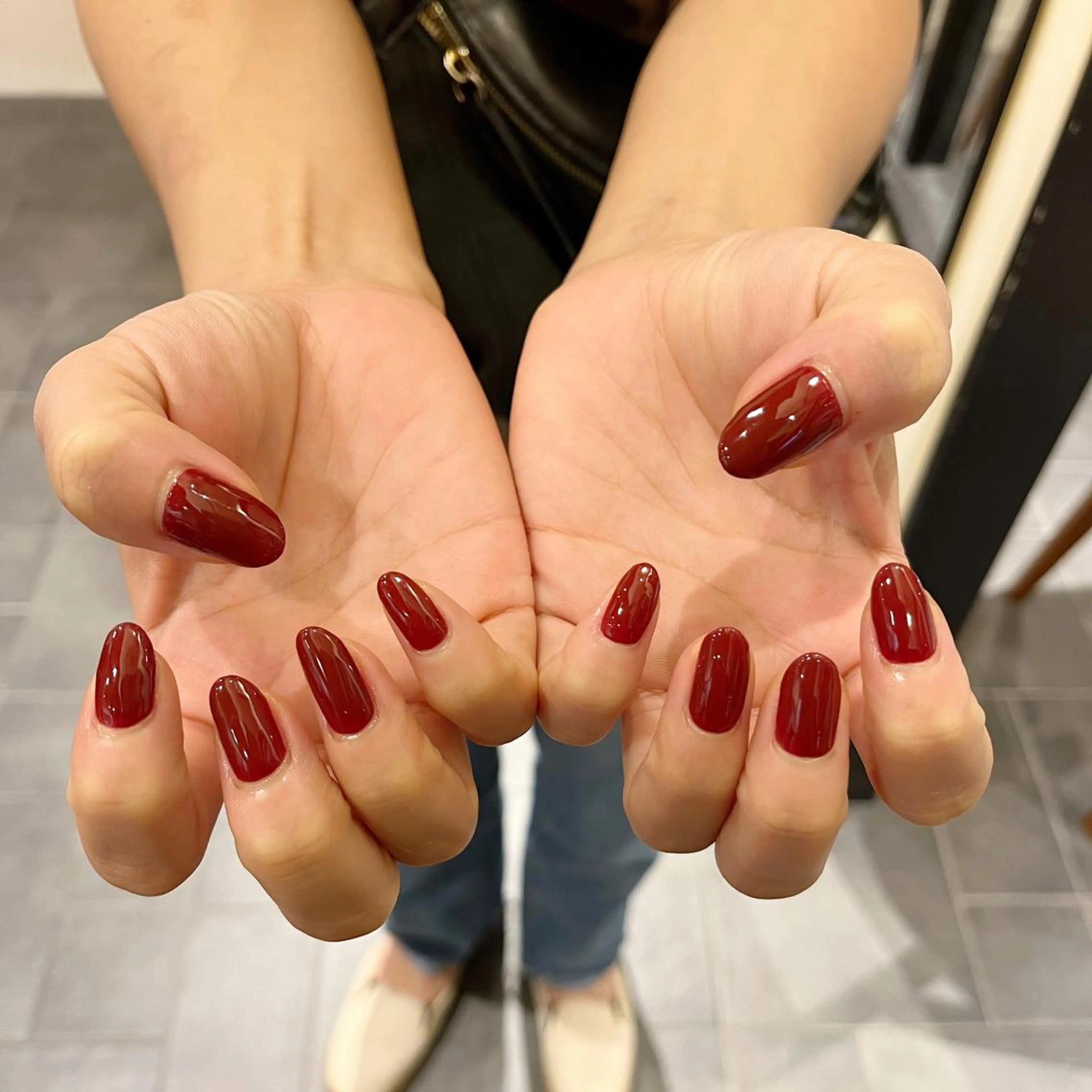 ネイル ジェルネイル ワンカラーネイル パラジェル ハンドネイル 鈴木 里奈のネイルデザイン