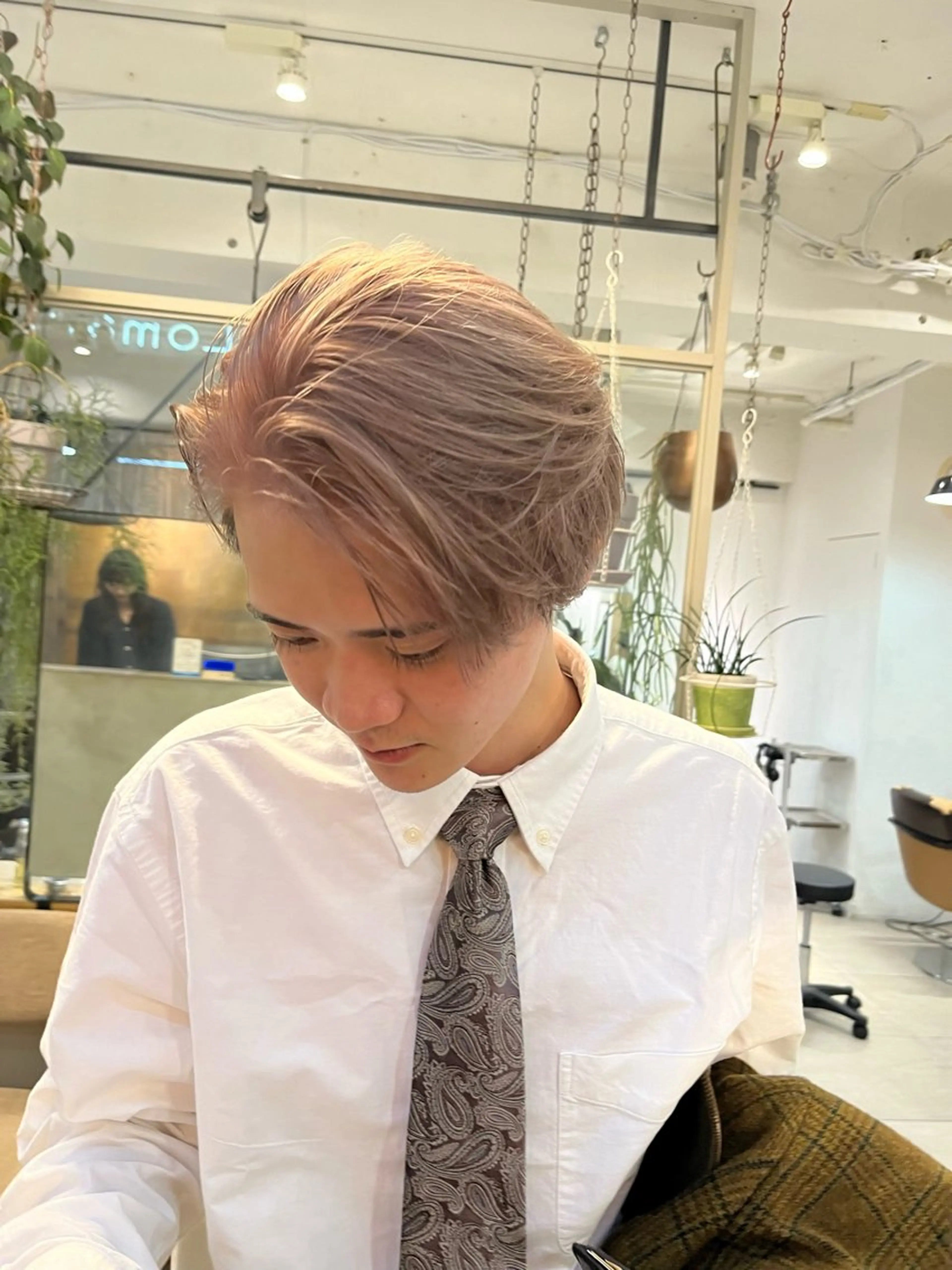 カラー メンズ カット ヘアカラー トリートメント オリーブ/縮毛♡ Natsuno🩰のヘアスタイル