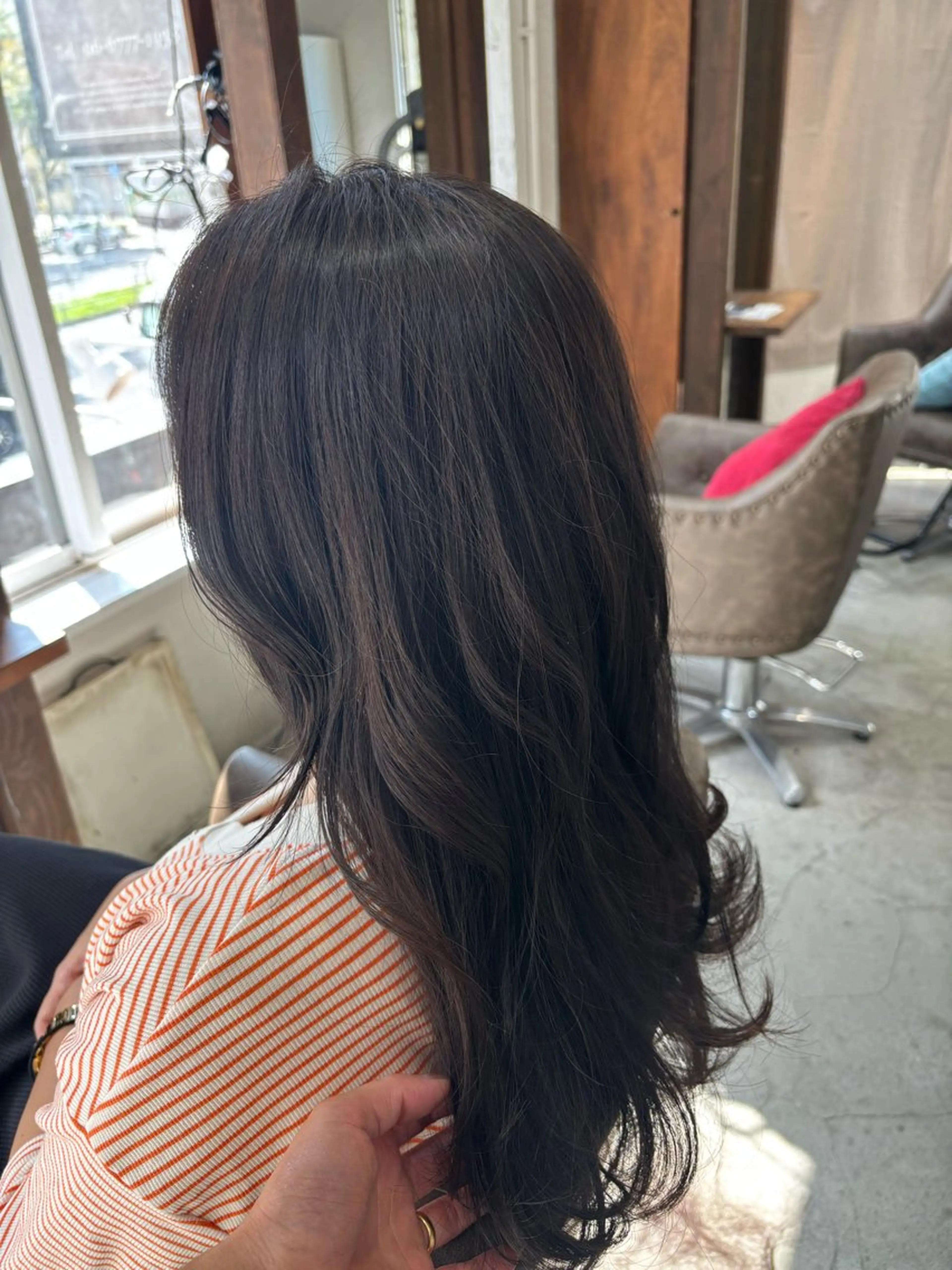 ロング カラー ショート・パーマ・デ ザインカラー/むつみのヘアスタイル