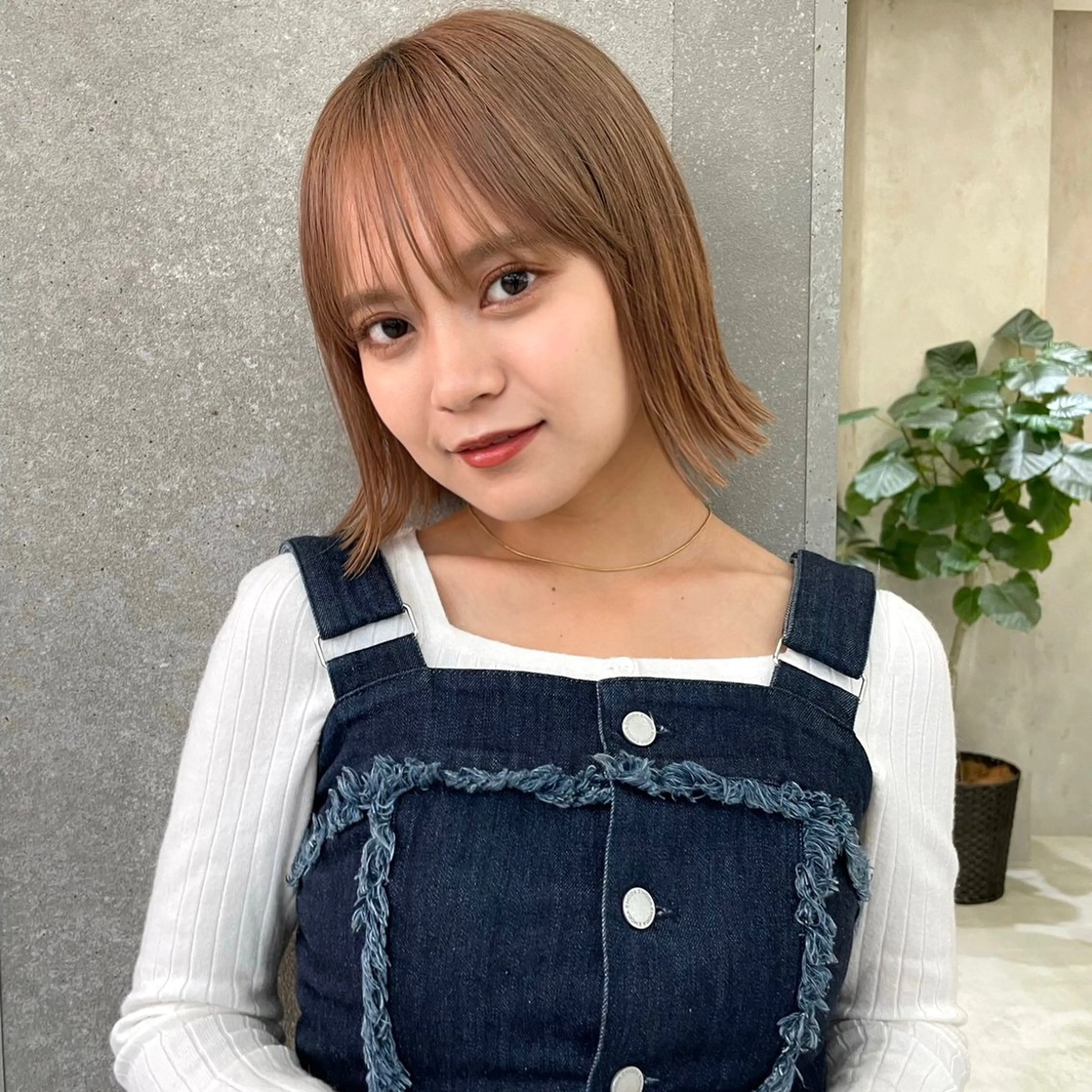 ミディアム ボブ 似合わせカット カット ヘアカラー トリートメント ボブ/くびれボブ/ 髪質改善/Ru-kaのヘアスタイル