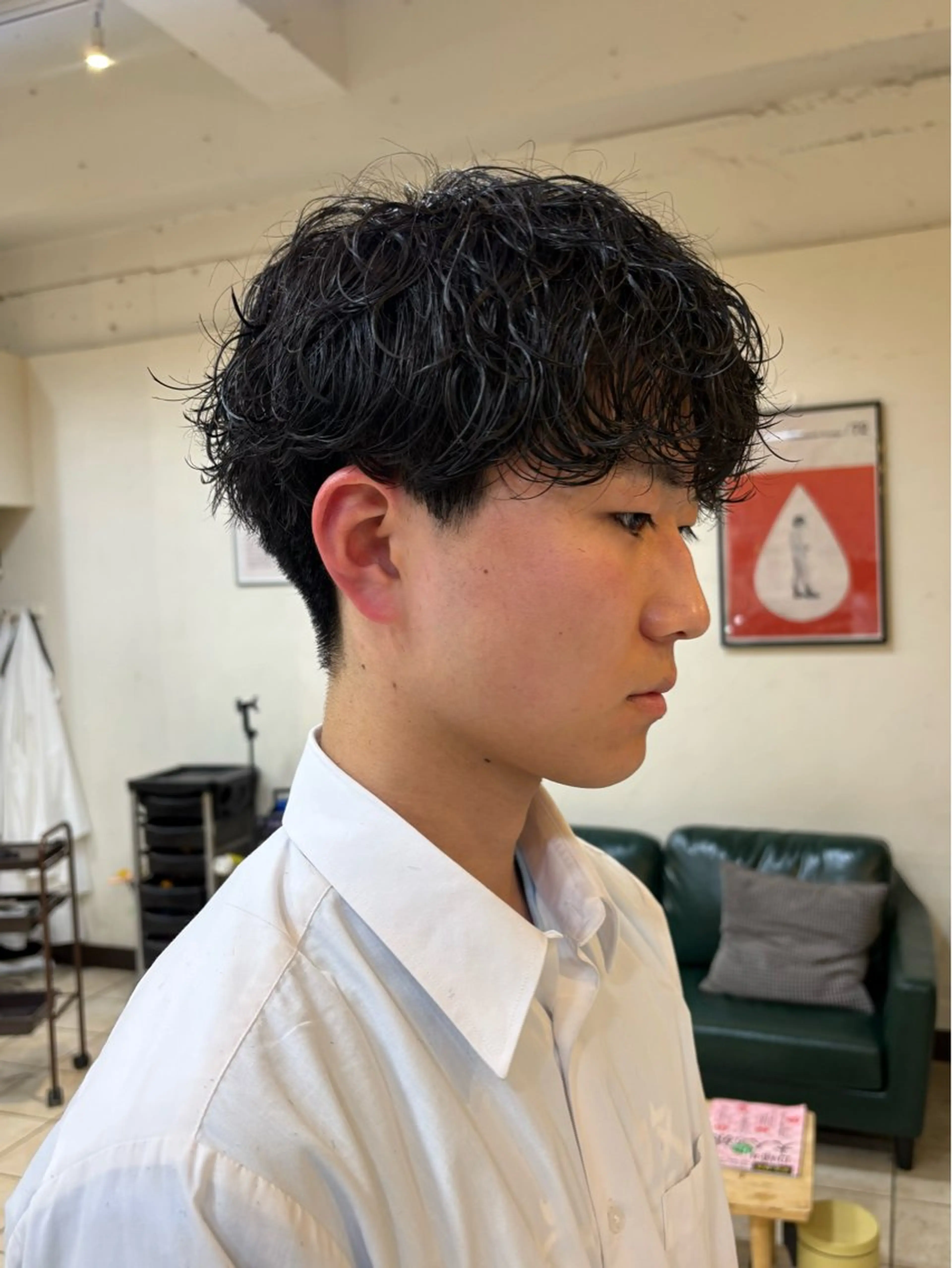 ショート パーマ カット パーマ スズキ ユウナのヘアスタイル