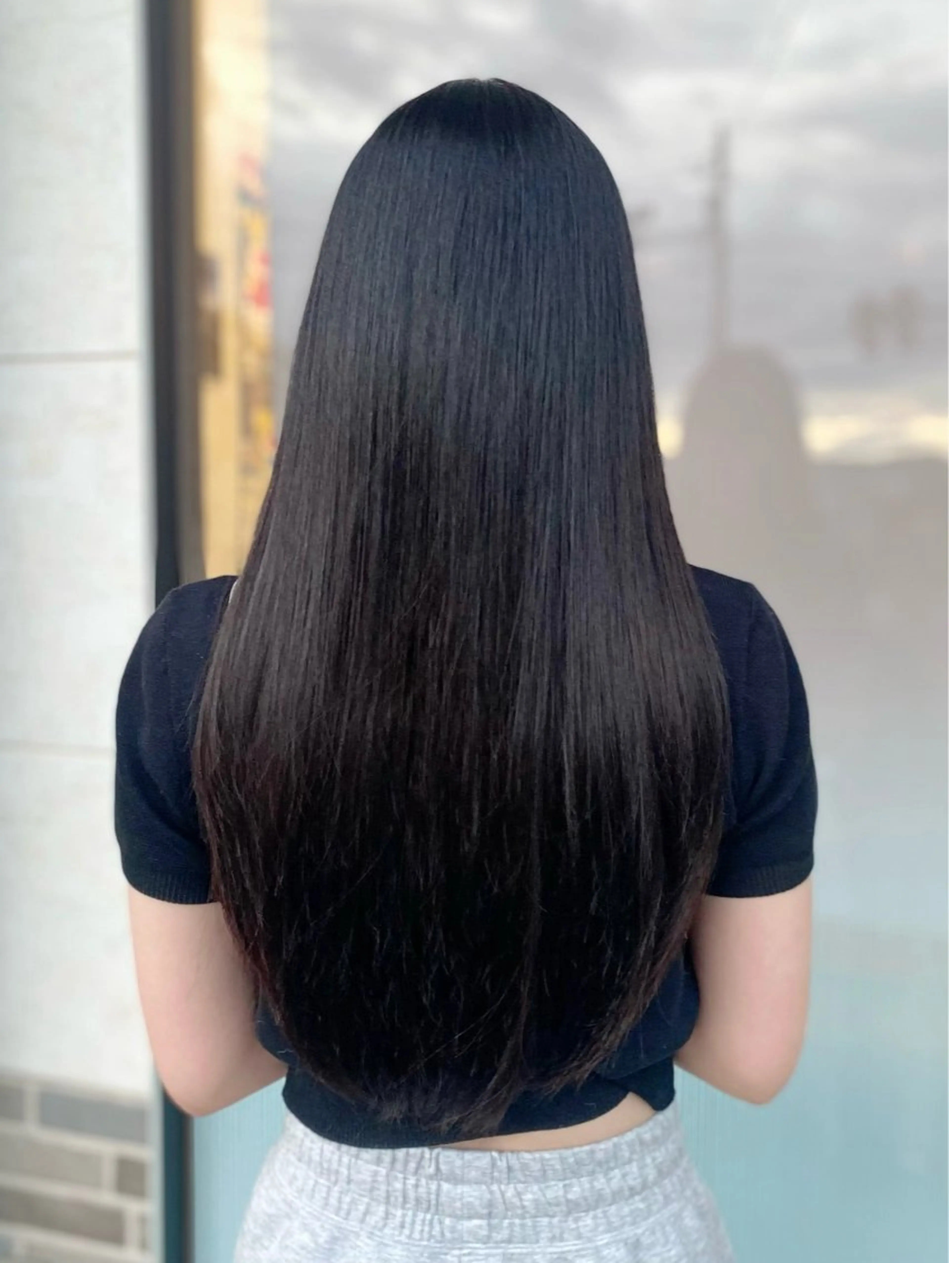 ロング ロング カット 縮毛矯正 トリートメント 横手 亜紀のヘアスタイル