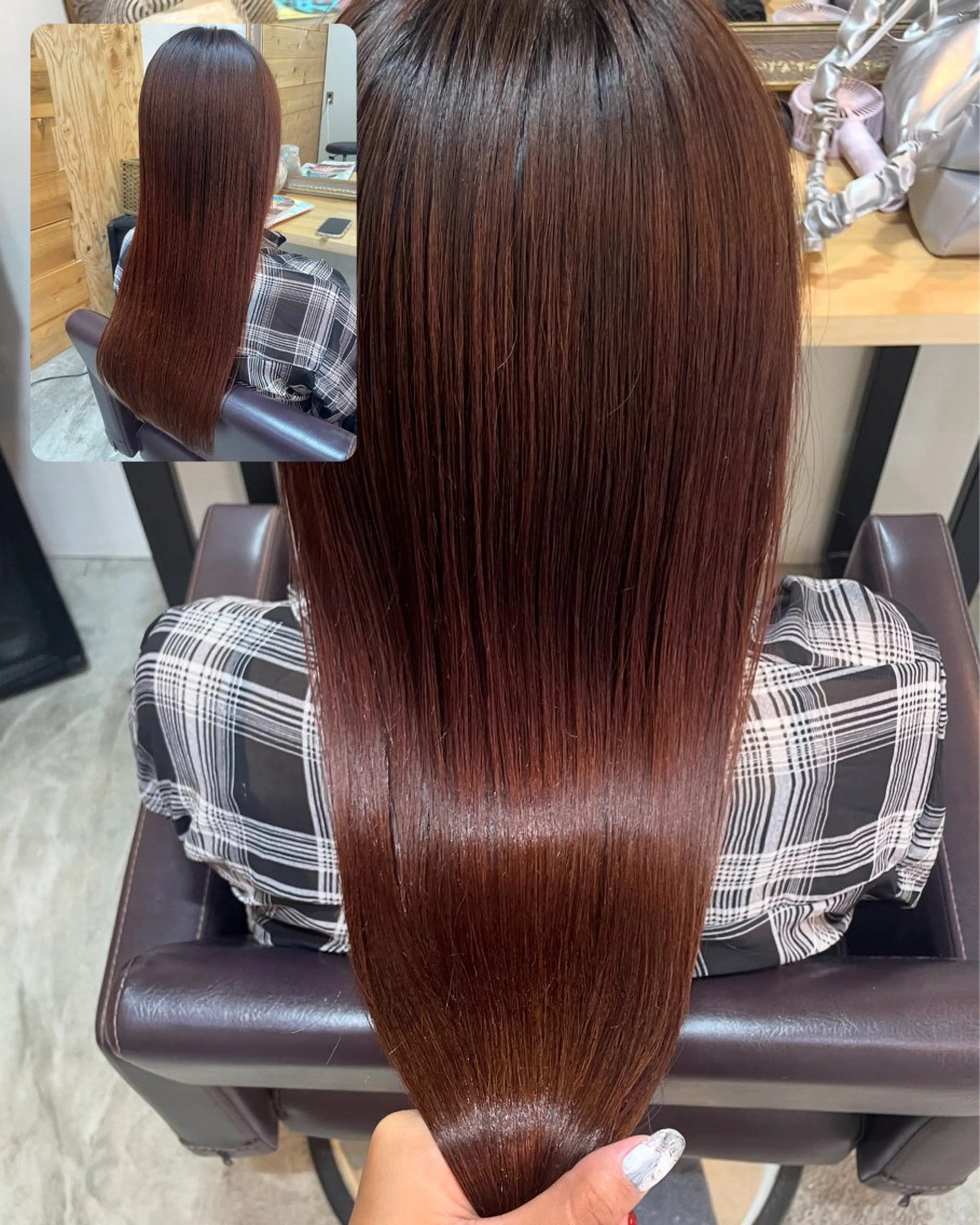 ロング 髪質改善 トリートメント 艶カラー/ハイトーン Anjuのヘアスタイル