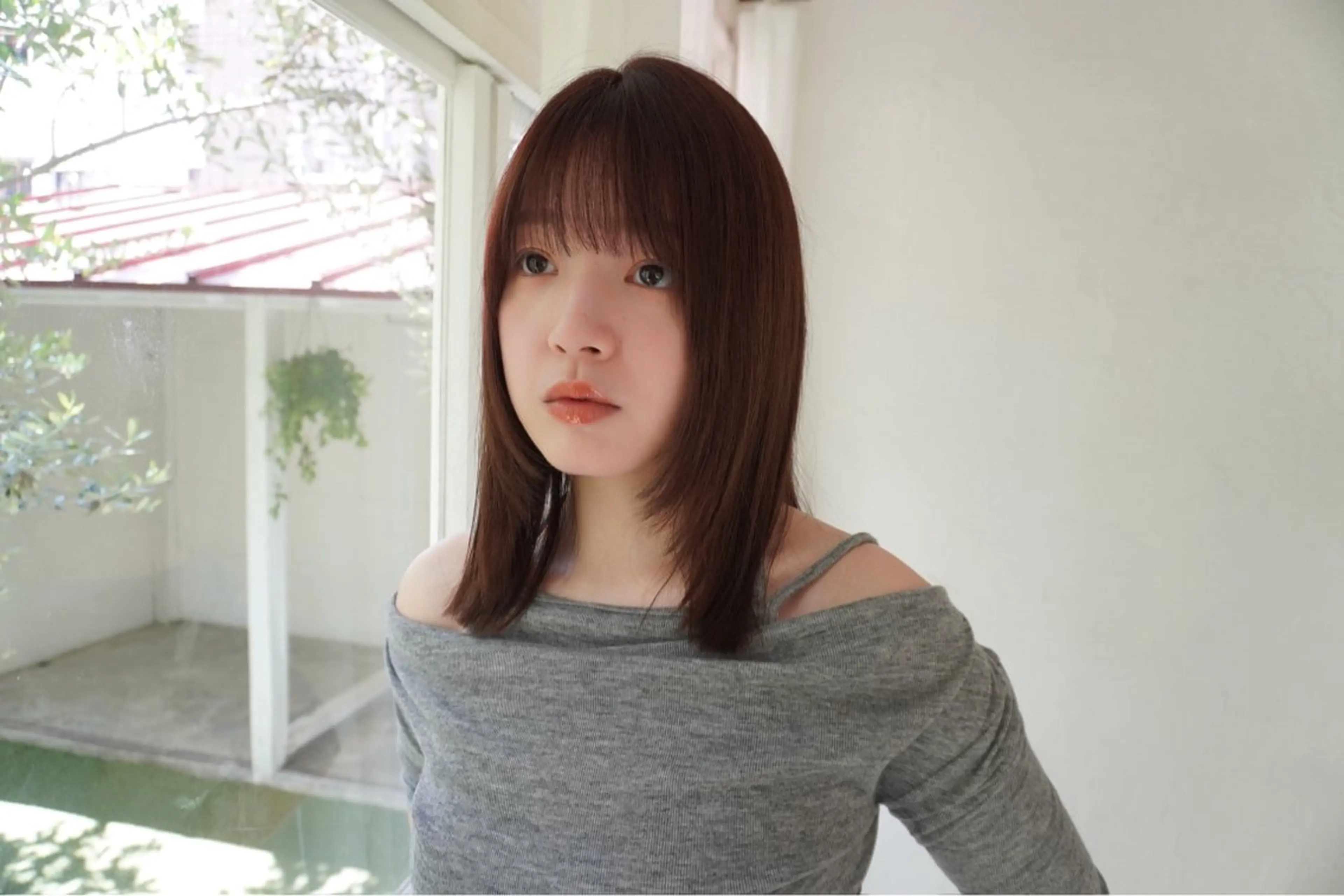 セミロング カラー カット ヘアカラー トリートメント 中津/柔らかカラー/ ナガオ　イズミのヘアスタイル