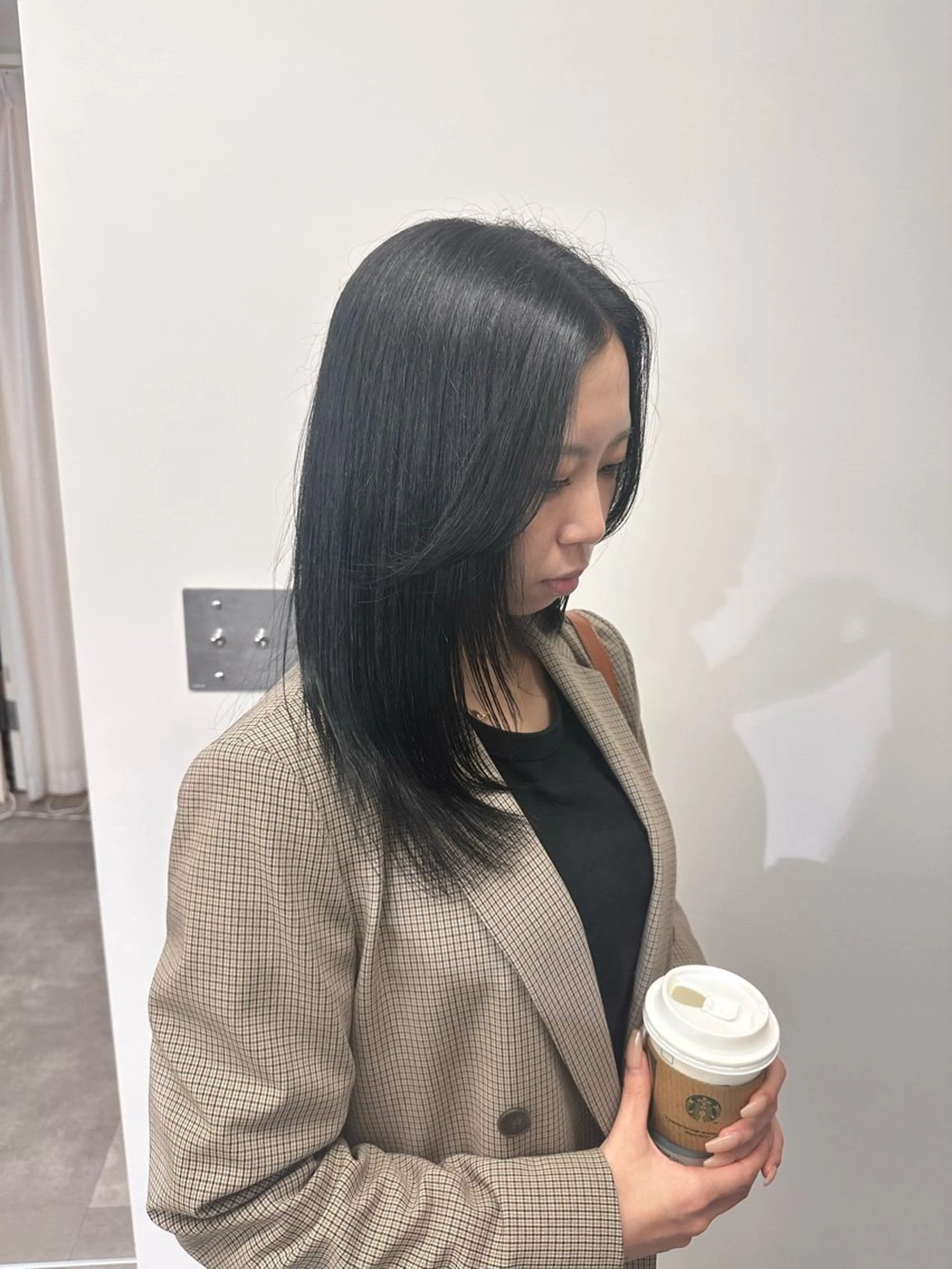 セミロング カラー ブリーチ/ニュアンス パーマ/hinaのヘアスタイル