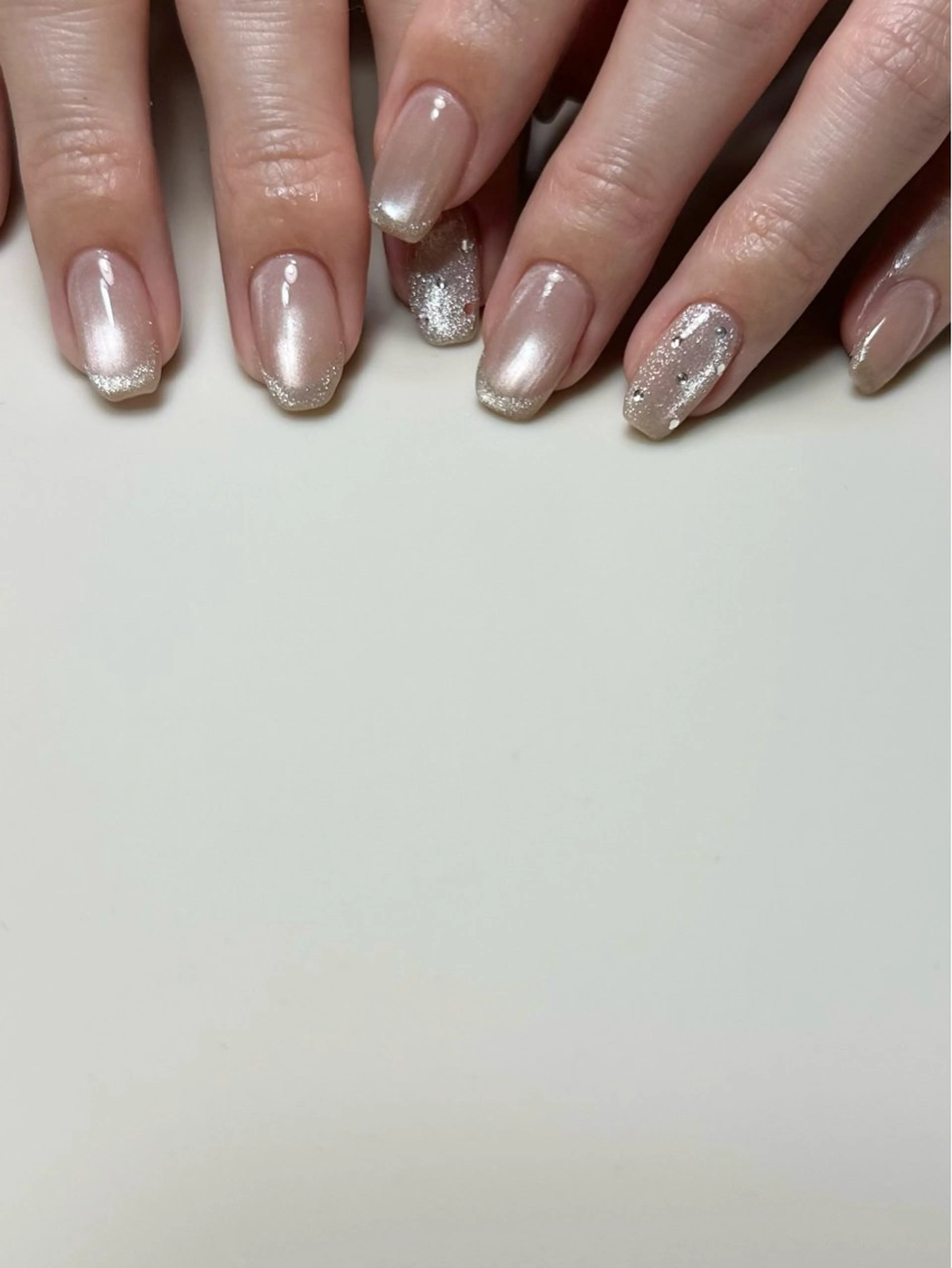 ネイル フレンチネイル マグネットネイル マグネットフレンチ bibiwoo Ayakoのネイルデザイン