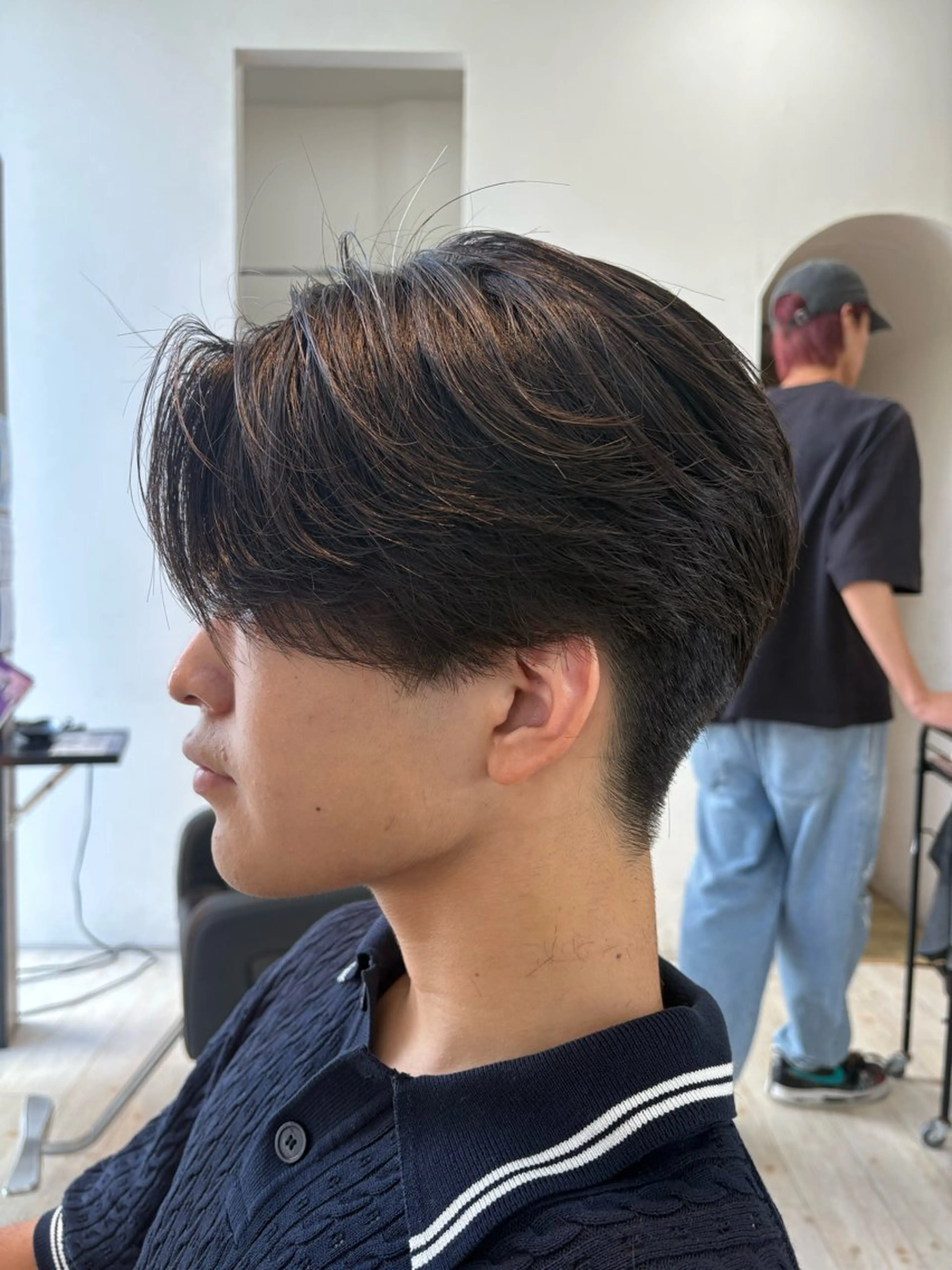 【ブリーチしててもしっかり動く✨】《メンズカット＋ケアパーマ＋トリートメント❕》毛流れ系パーマの写真