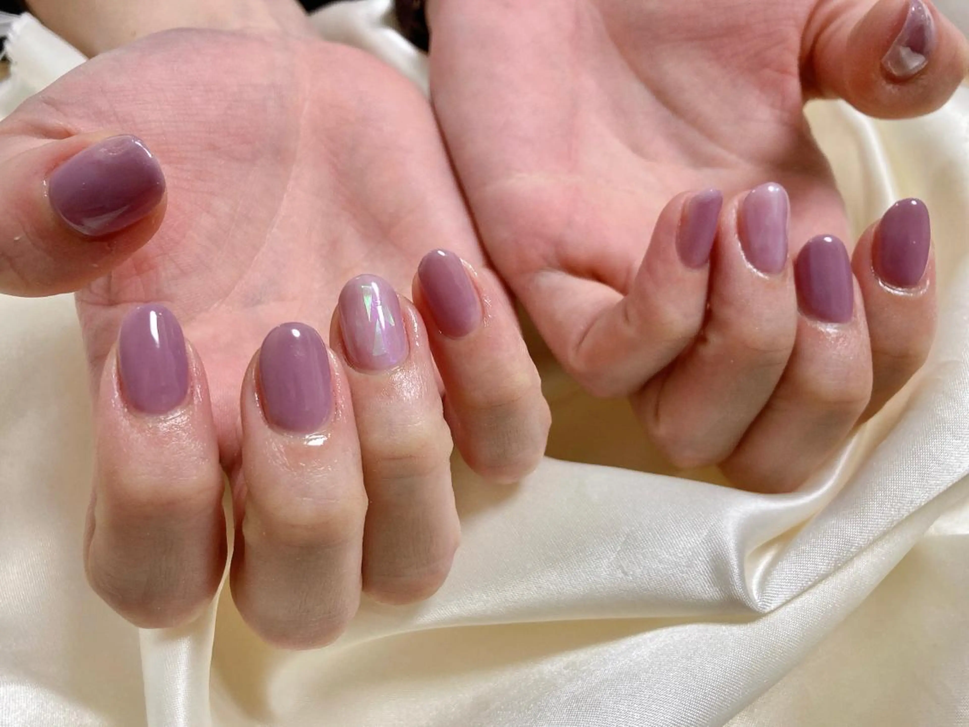 ネイル オーロラネイル ハンドネイル Mogu nail 二子玉川のネイルデザイン