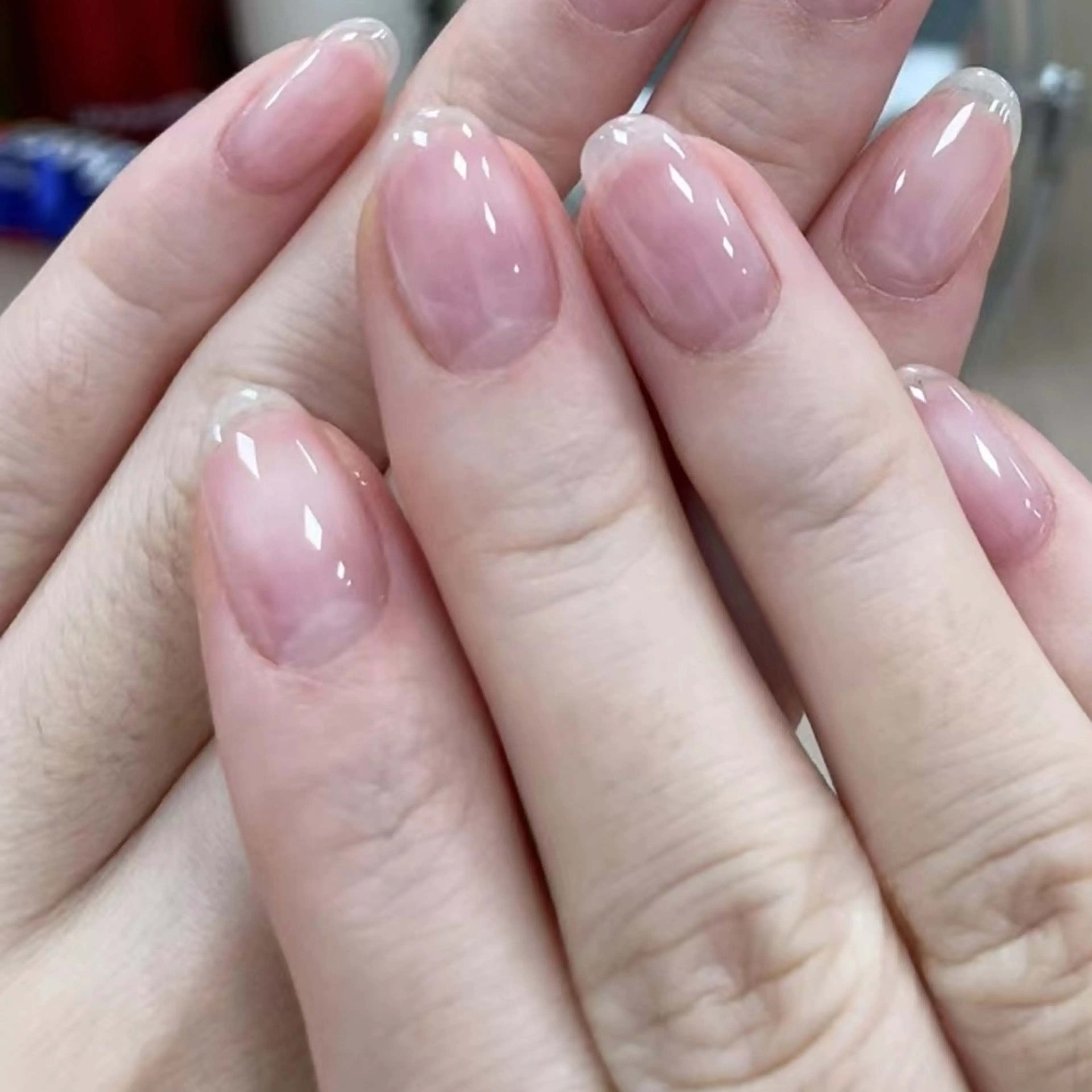 🈹自爪風クリアネイル🎁ケア保湿付き💕（メンズにも人気)の写真