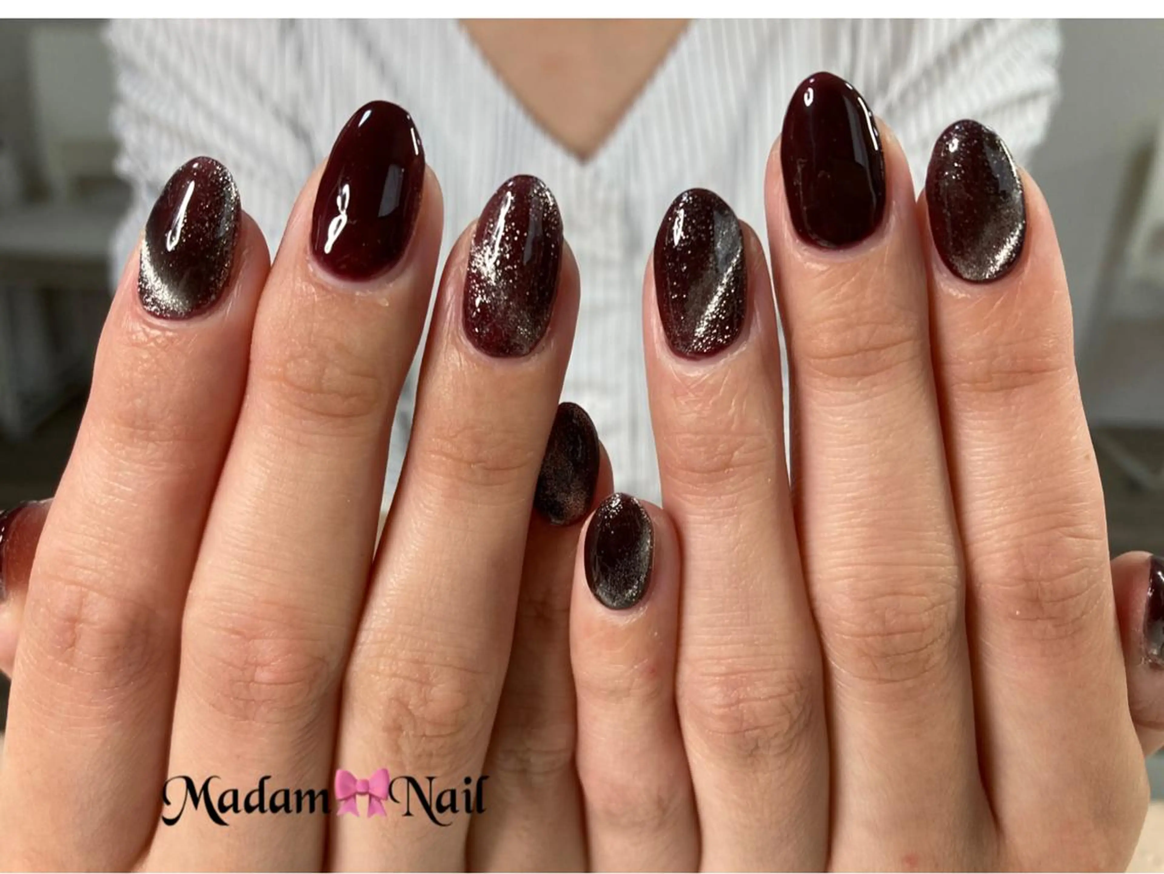 ネイル ボルドー マグネットネイル Lianネイル 寛子Lianのネイルデザイン