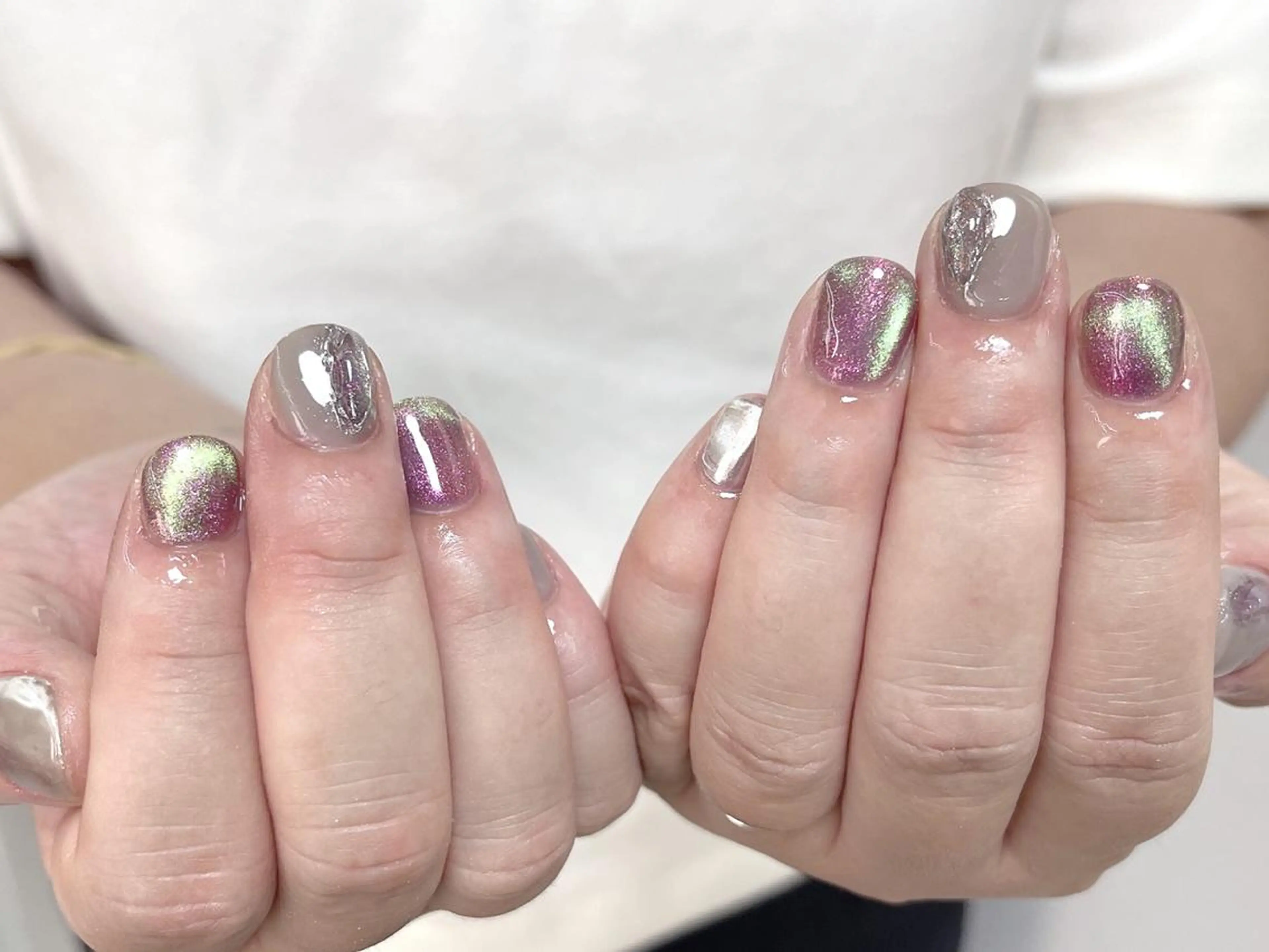 ネイル ki🍒🍒 ki ツルツルネイルのネイルデザイン