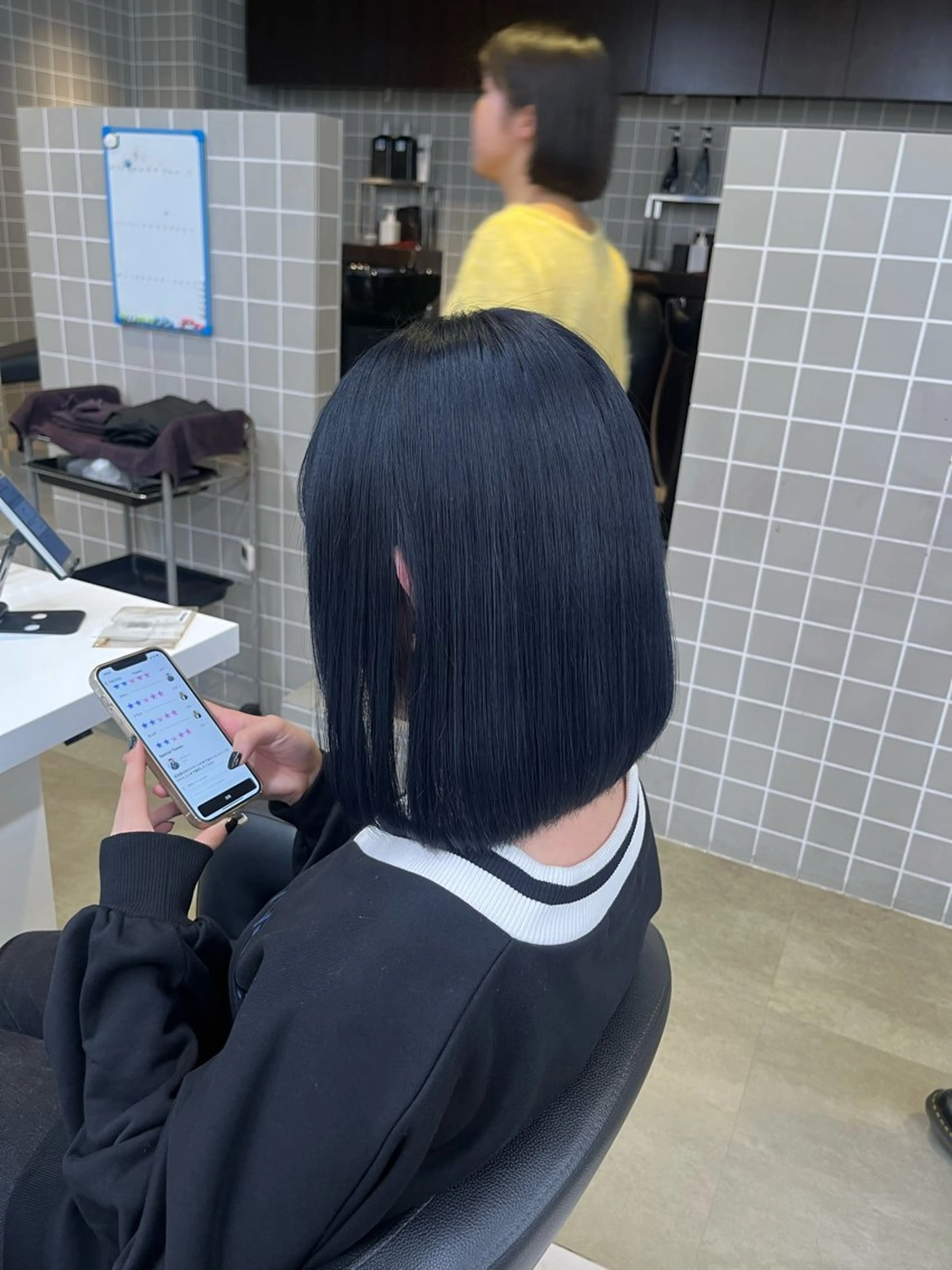 セミロング ヘアカラー トリートメント ヘッドスパ ヘアセット 寒色＆ブリーチ特化 寒色MiOのヘアスタイル