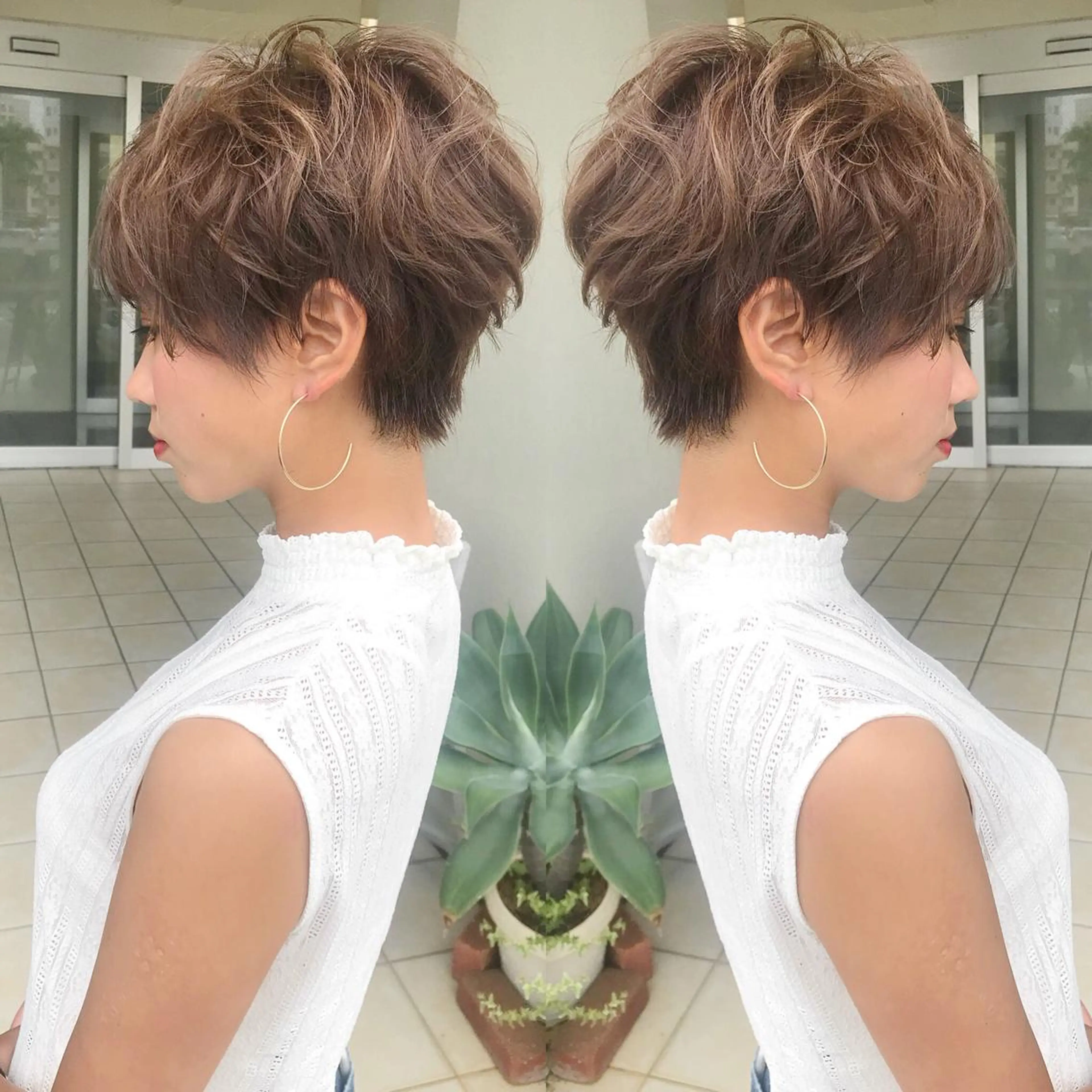 ショート カラー ショートヘア grand juteのヘアスタイル